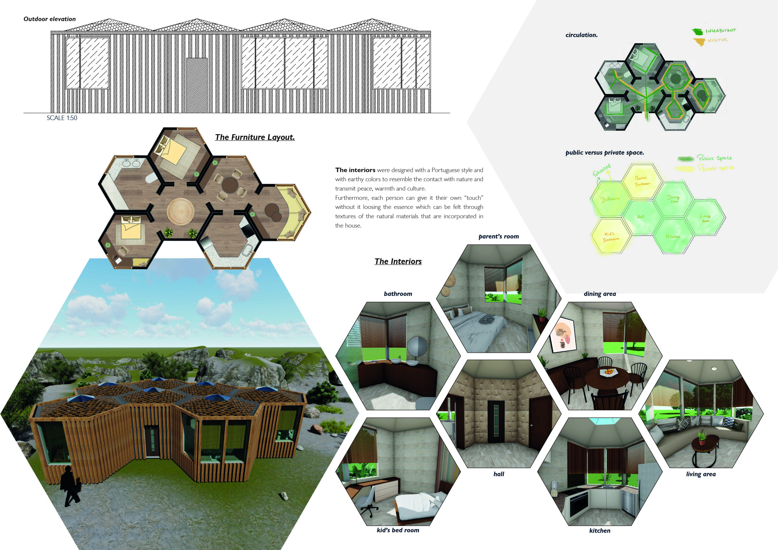 Architecture project // Galvanized Steel Structure with Hexagonal ...