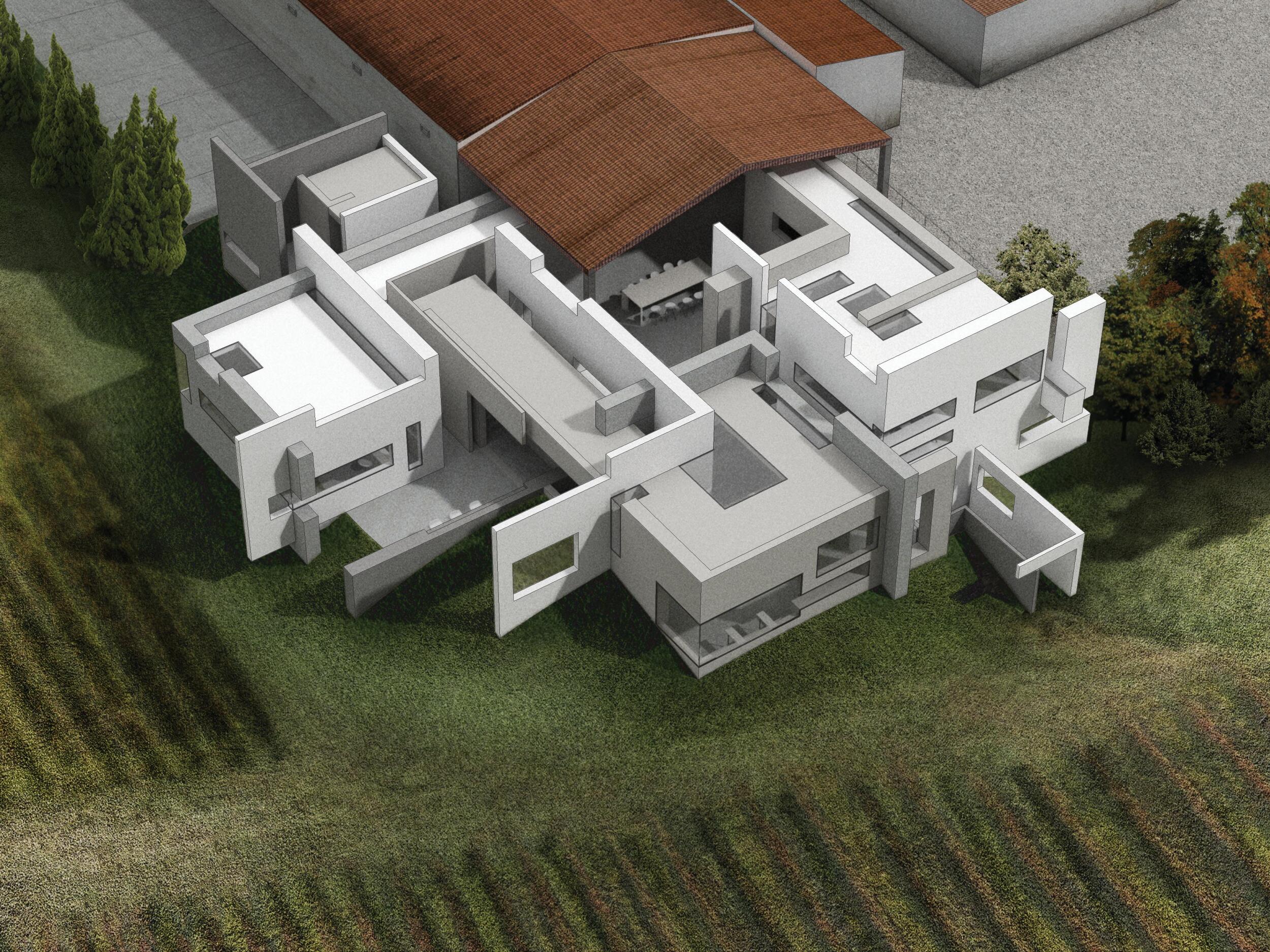 Architecture project // L-Shaped Frames Enhancing Wine Tasting ...