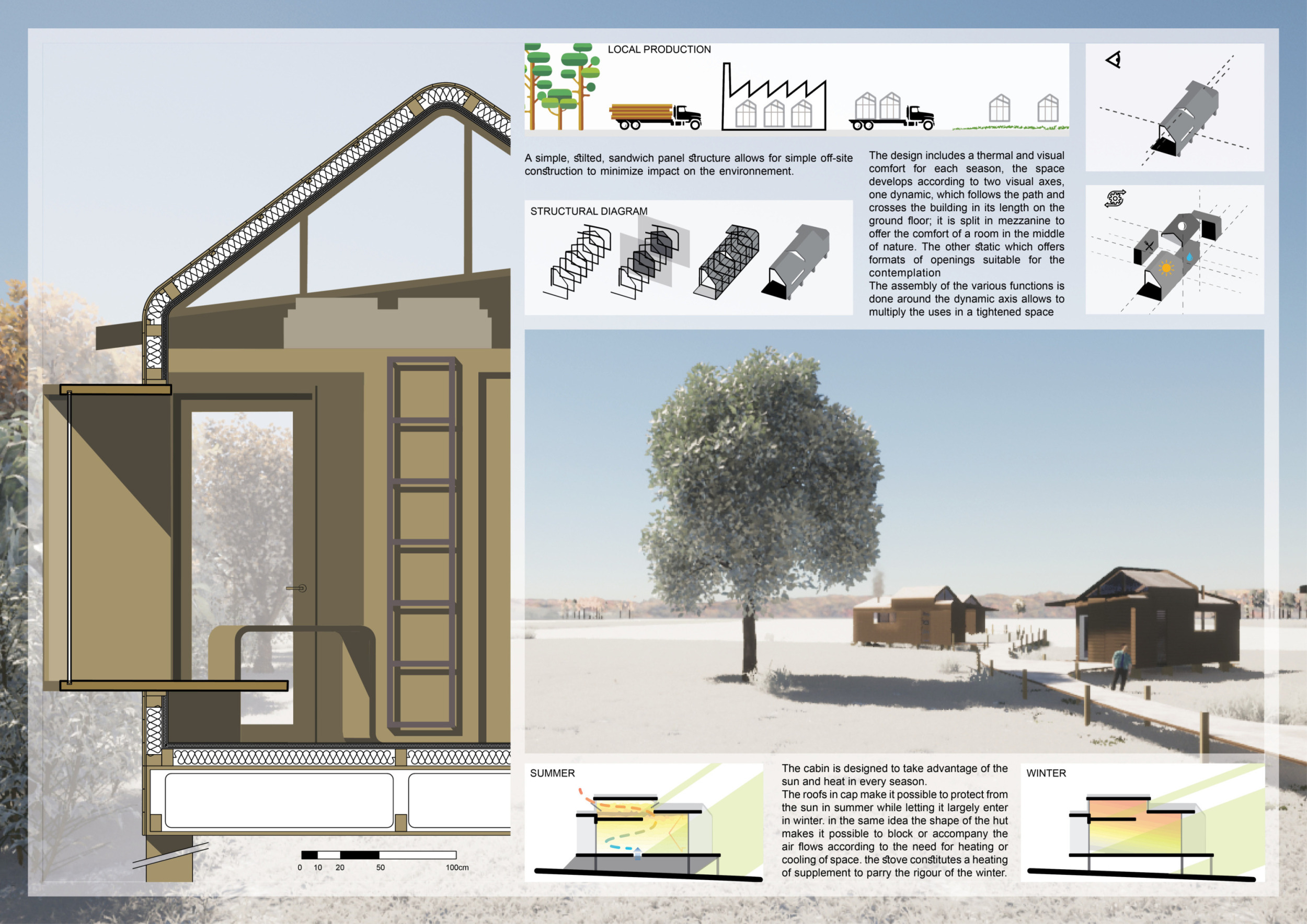 Architecture project // Elevated Community Haven with Vertebral Column ...