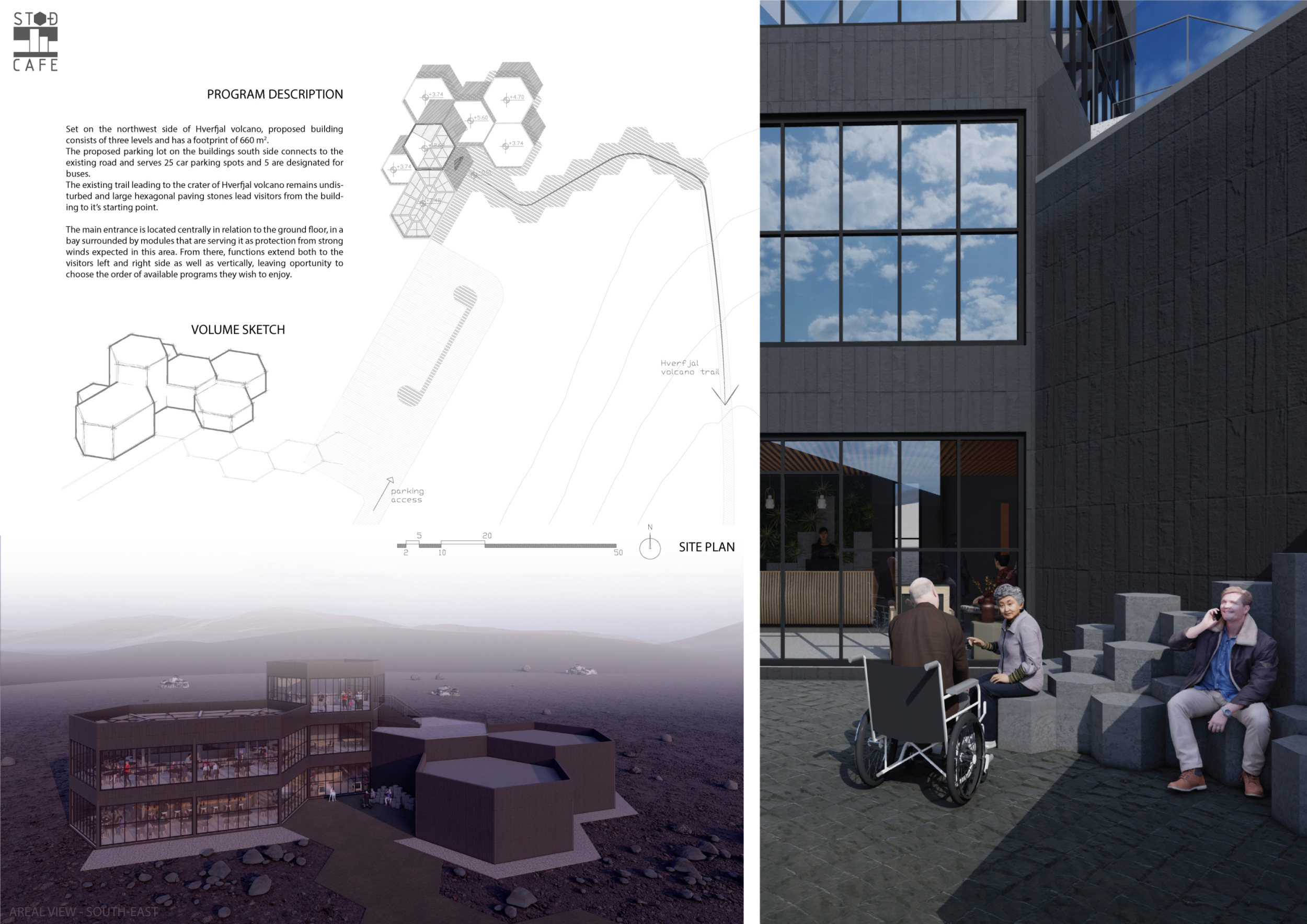 Architecture project // Basalt Stone Facade and Recycled Concrete ...