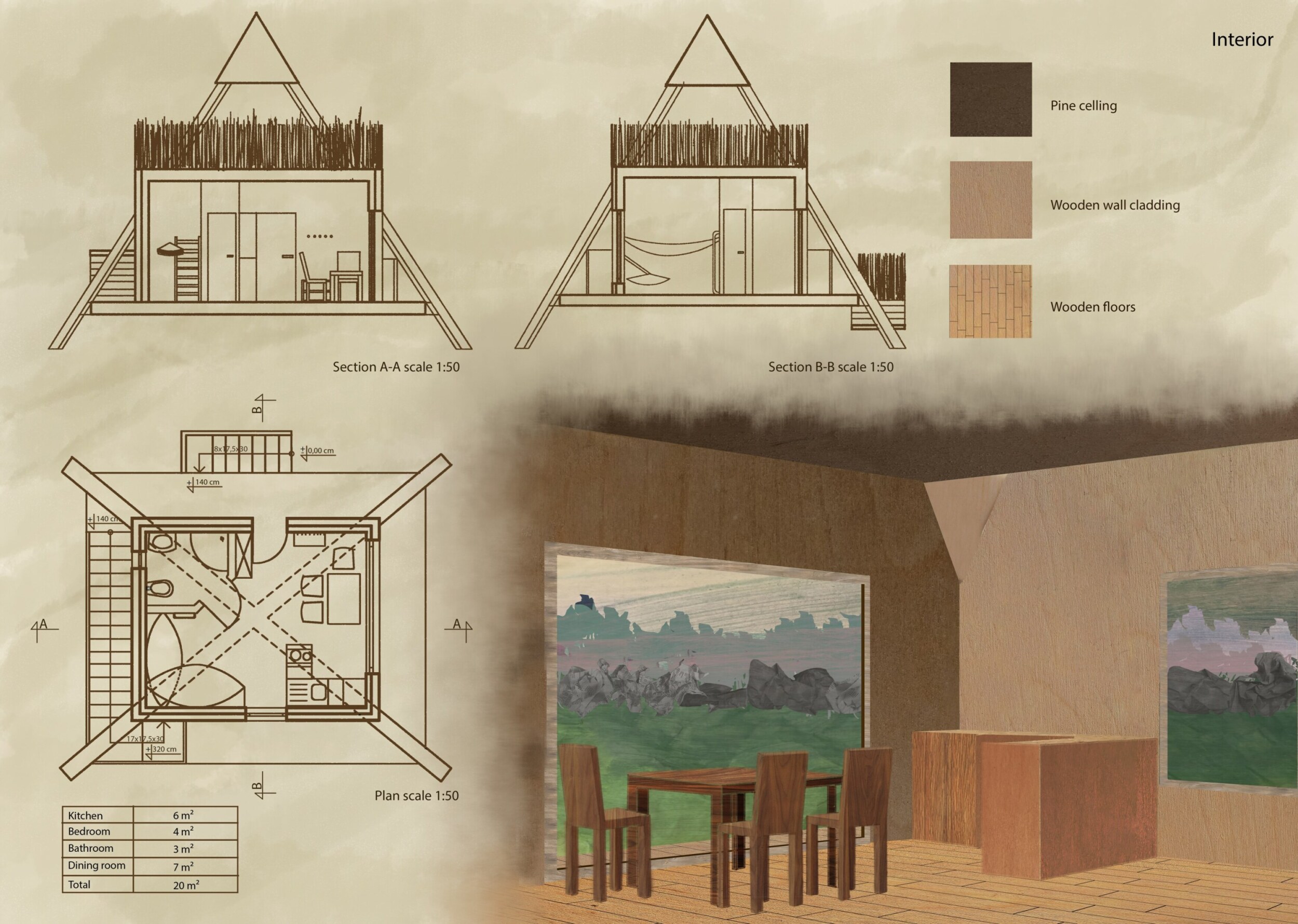Architecture project // Pyramidal Forms Enhanced by Wood and Light in a ...