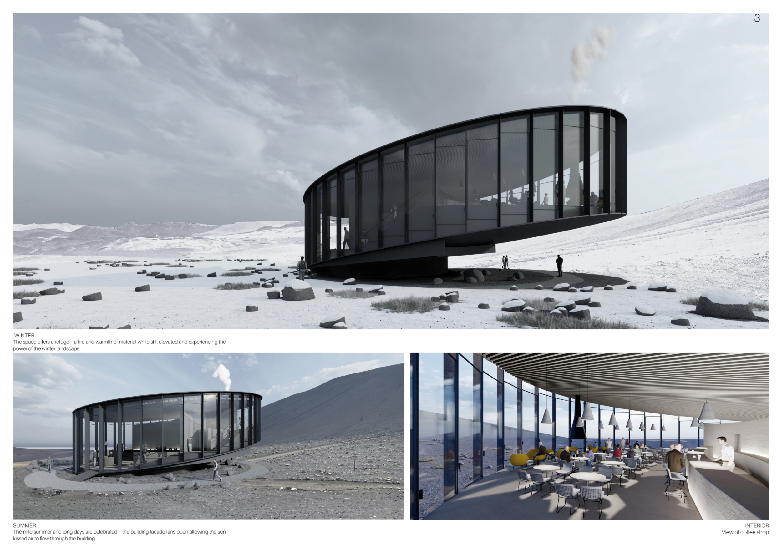 Architecture project // Elliptical Form Constructed with Zinc-Cladding ...