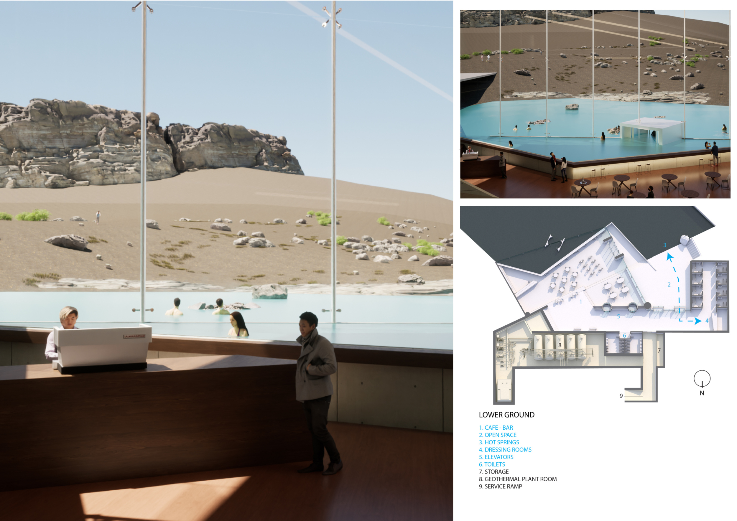 Architecture project // Hot Springs Amid Replanted Pines with Green ...