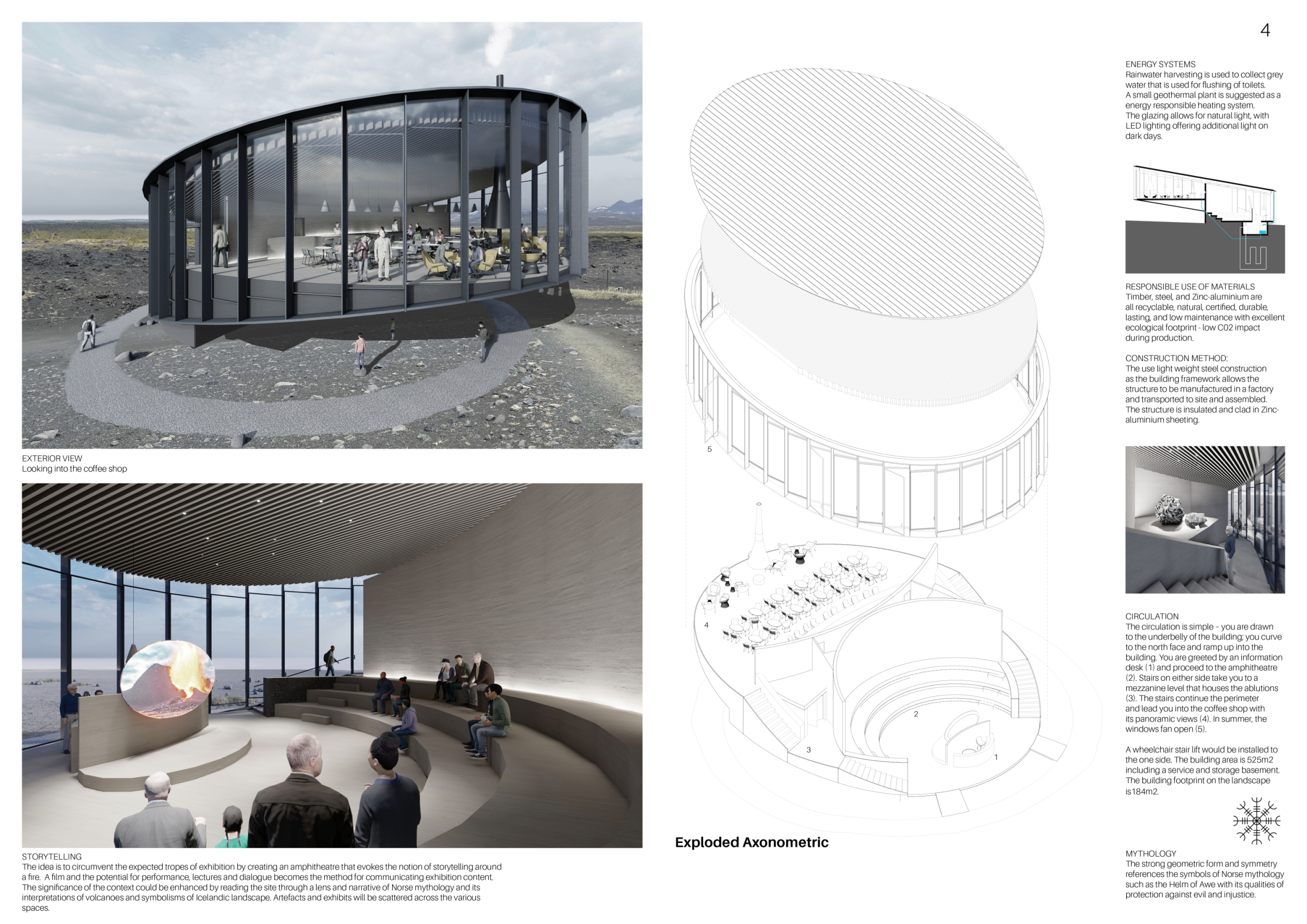 Architecture project // Elliptical Form Constructed with Zinc-Cladding ...