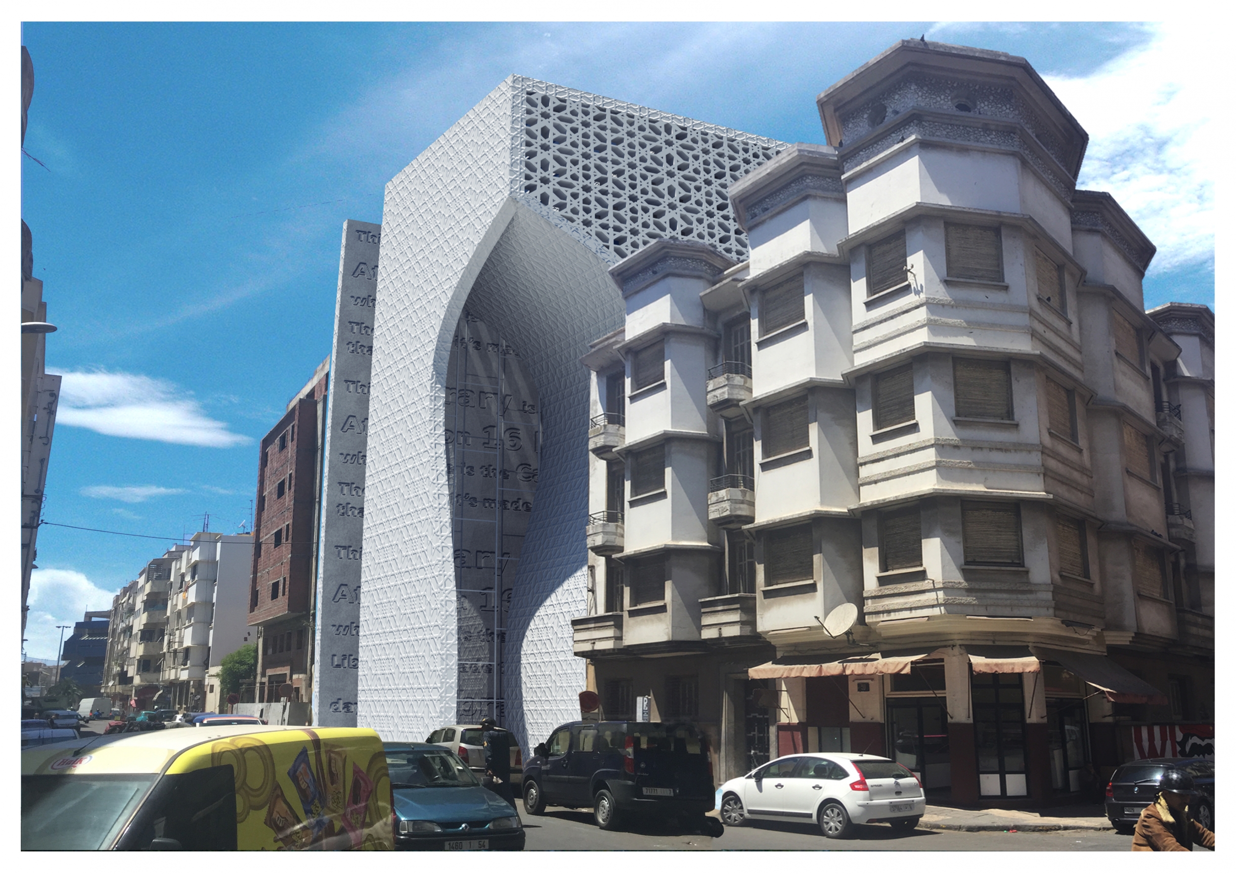 Architecture project // Lattice Facade and Memory Wall Define a ...