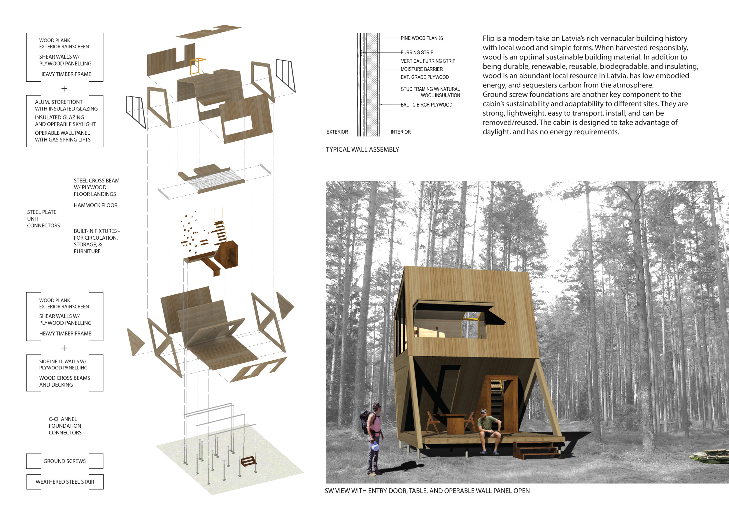 Triangular Timber Structure Architecture project // Elevated Triangular Form Emphasizing Natural ...