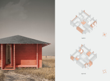 2nd Prize Winner + 
BB STUDENT AWARDamberroadtrekkingcabins architecture competition winners