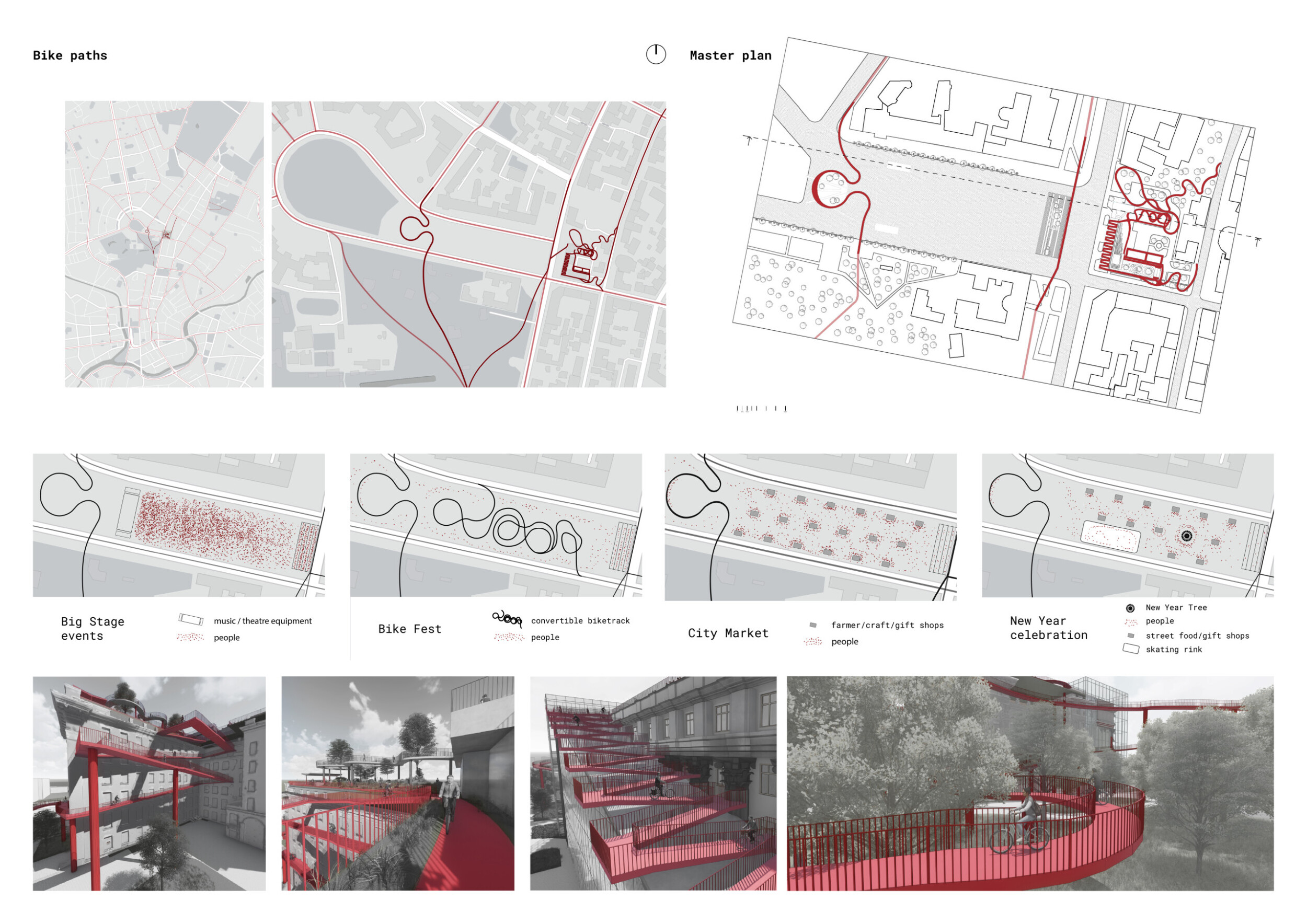 Architecture project // Elevated Bicycle Pathways and Sustainable Steel ...