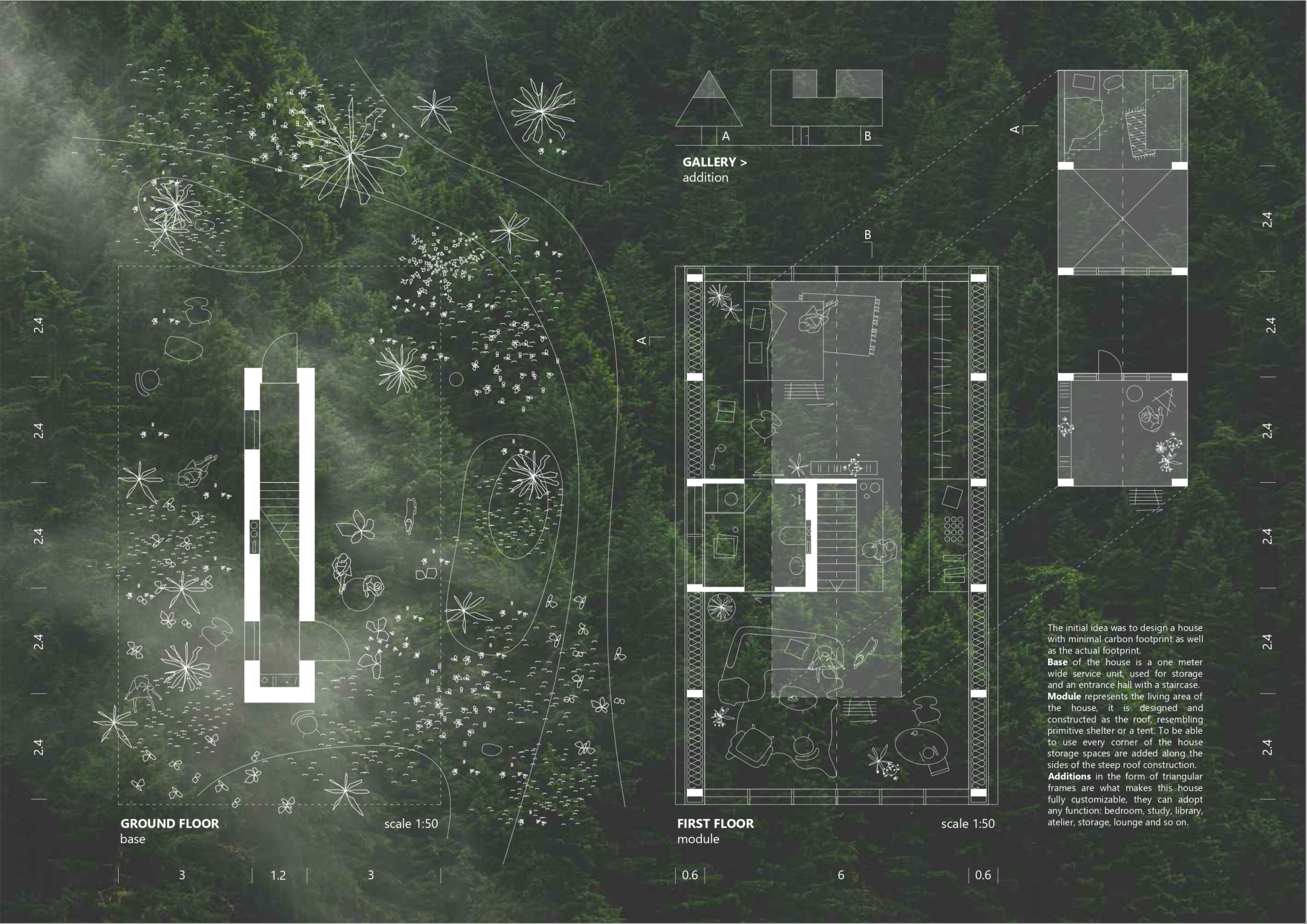 Triangular Modular Biofacade Architecture project // Triangular Overhangs and Recycled Concrete in a ...
