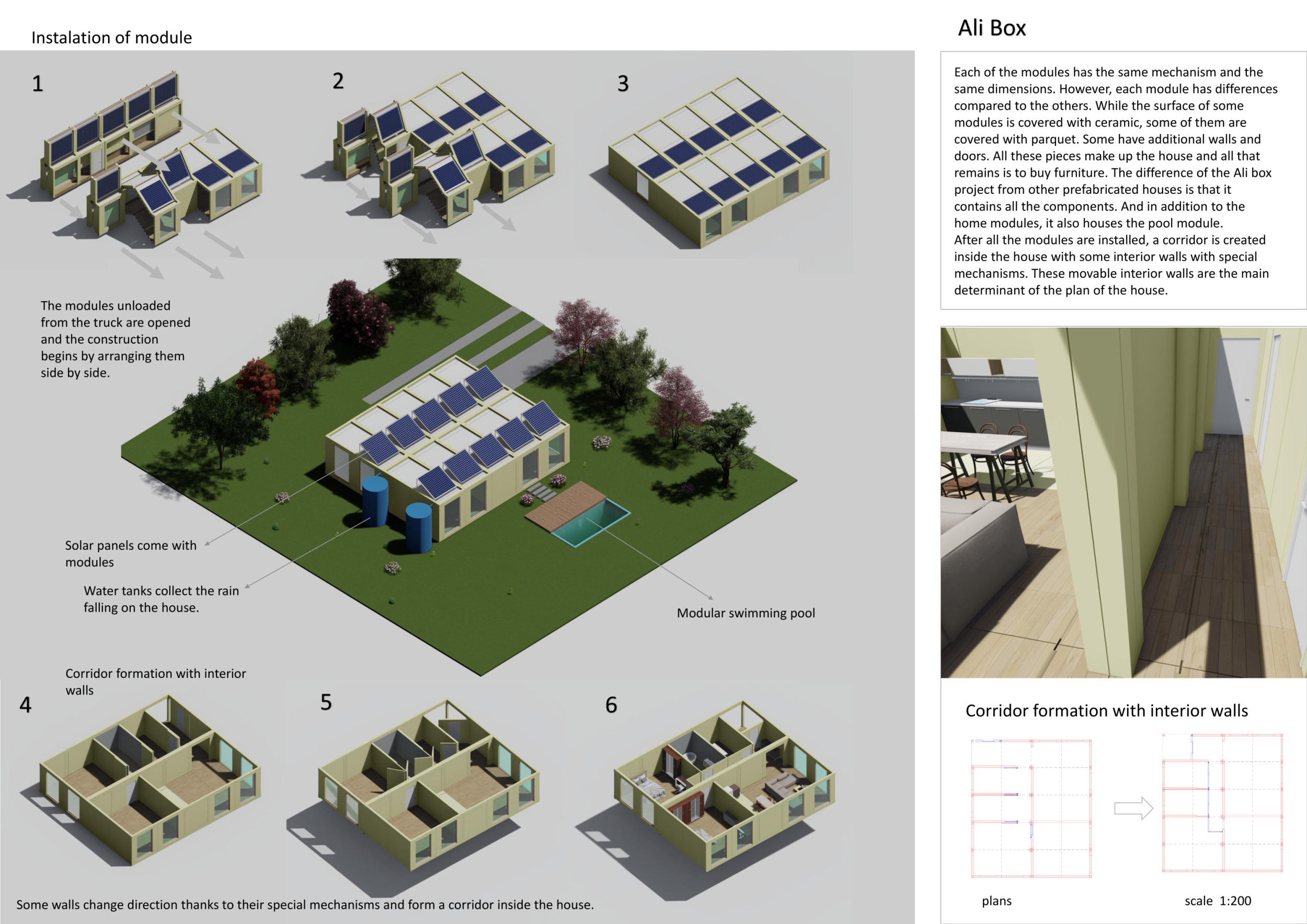Architecture project // Modular Living with Movable Walls and ...