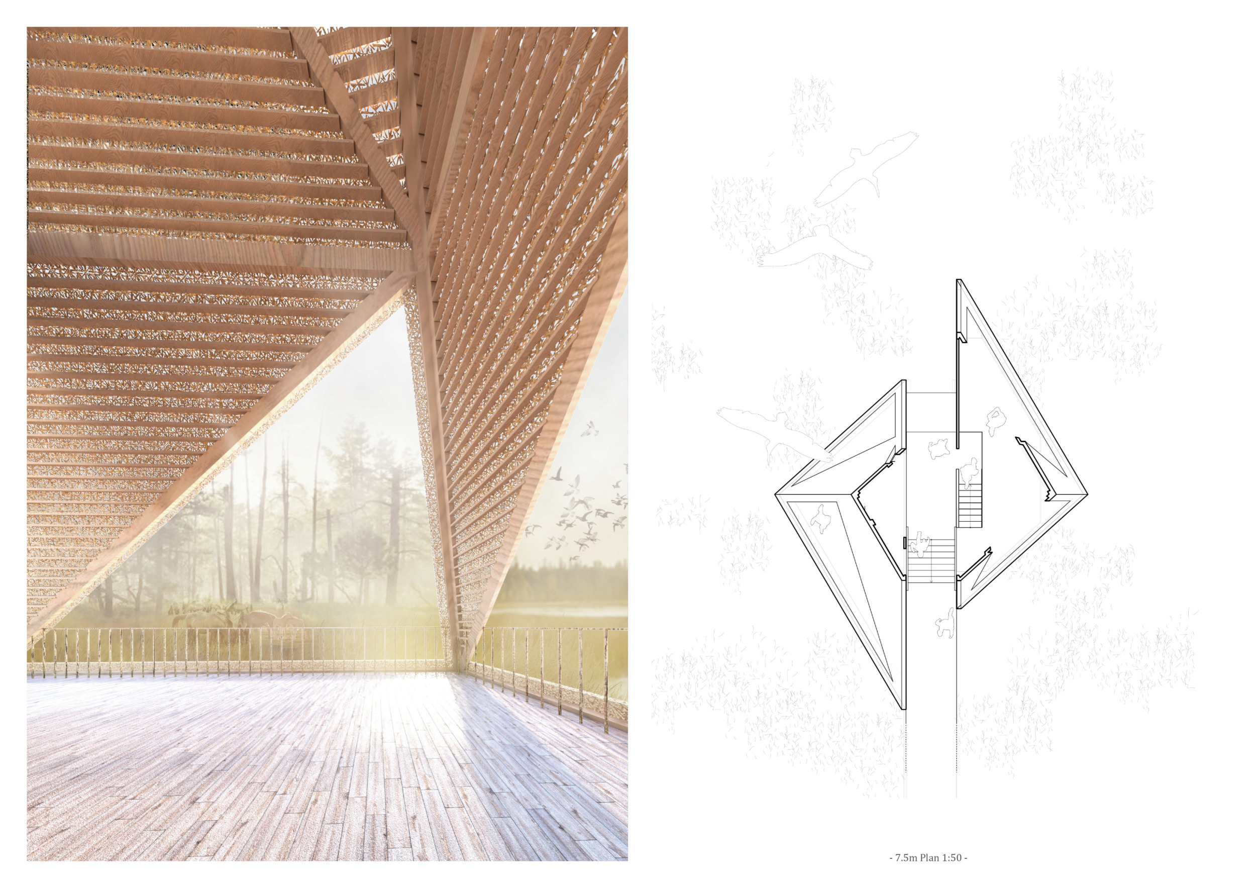 Architecture project // Biomimetic Pyramidal Structure Featuring Native ...