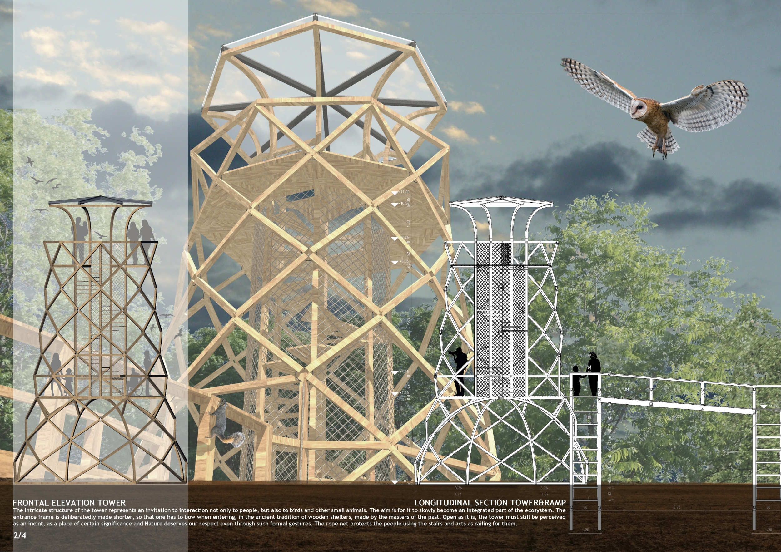 Architecture project // Laminated Wood Structure with Geometric Design ...