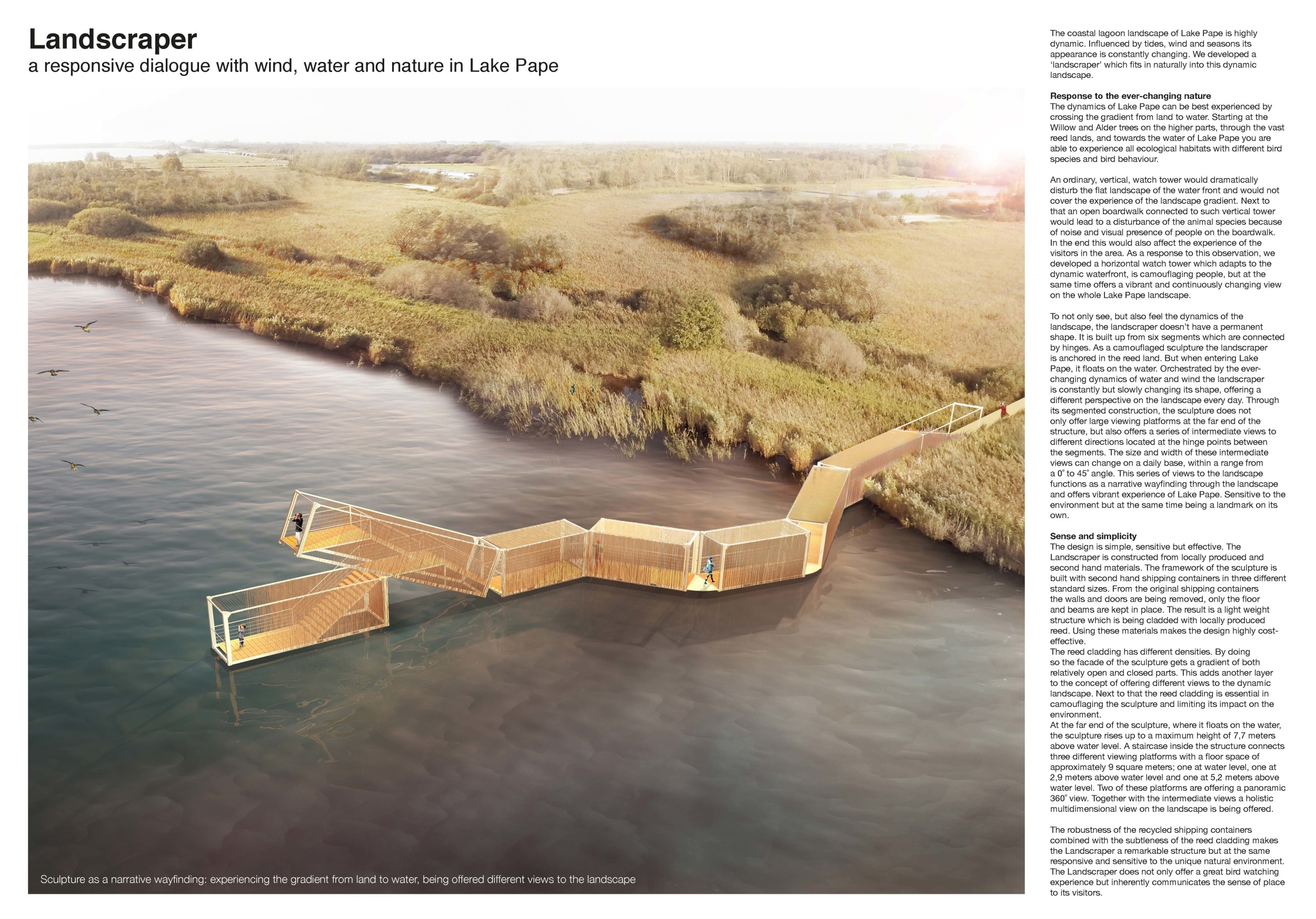 Architecture project // Floating Observation Deck Constructed with Reed ...