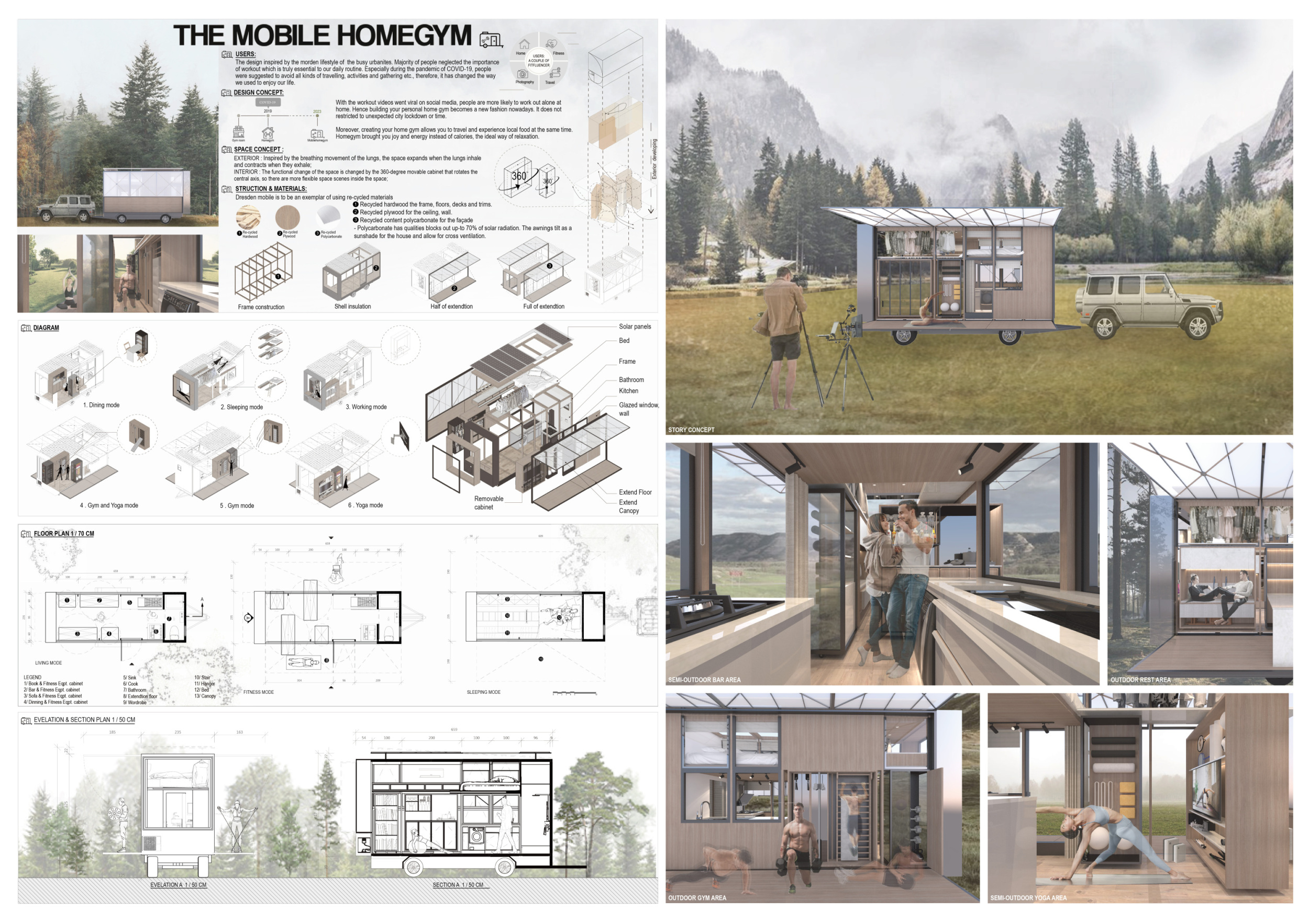 Architecture project // Movable Cabinet Structure Featuring Recycled ...