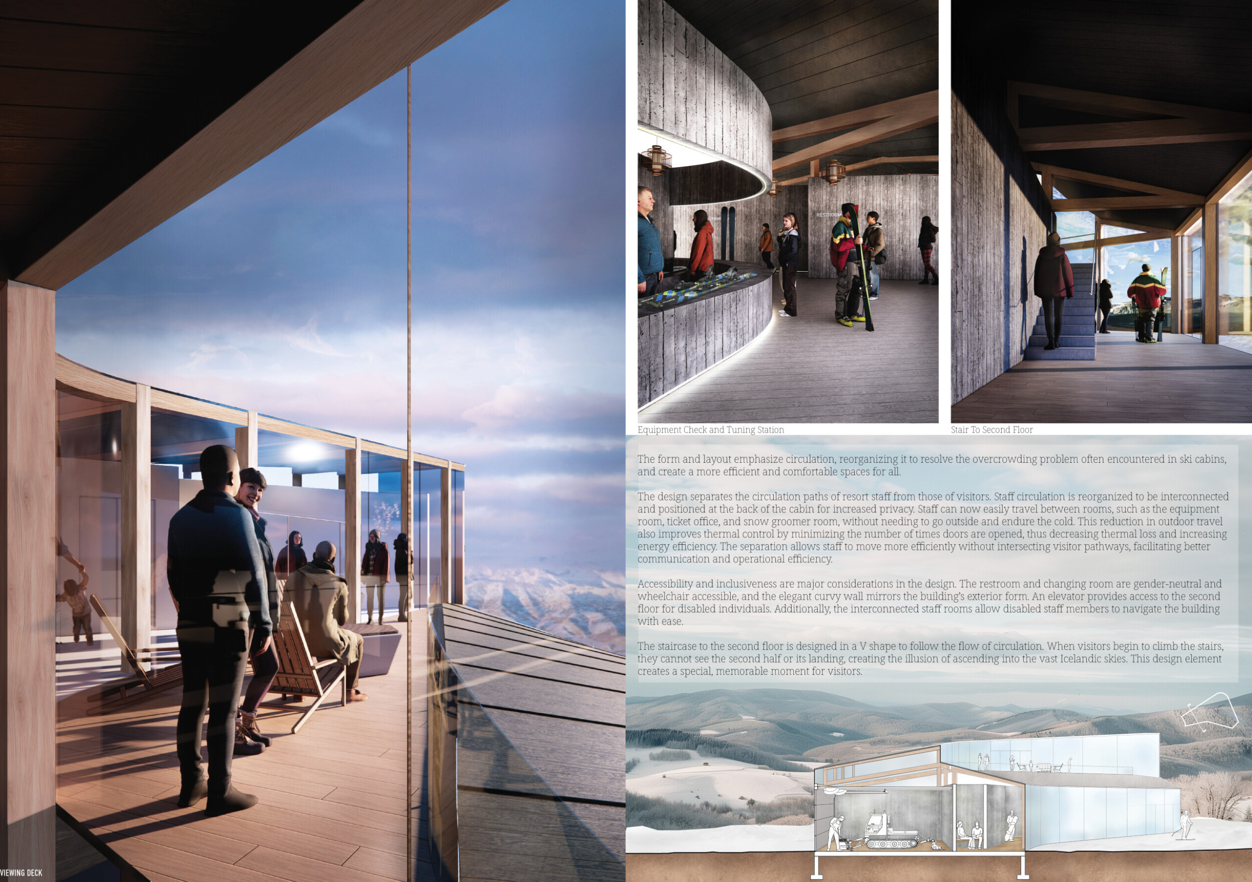 Architecture project // Curved Roof Design Featuring Glazed Façades and ...