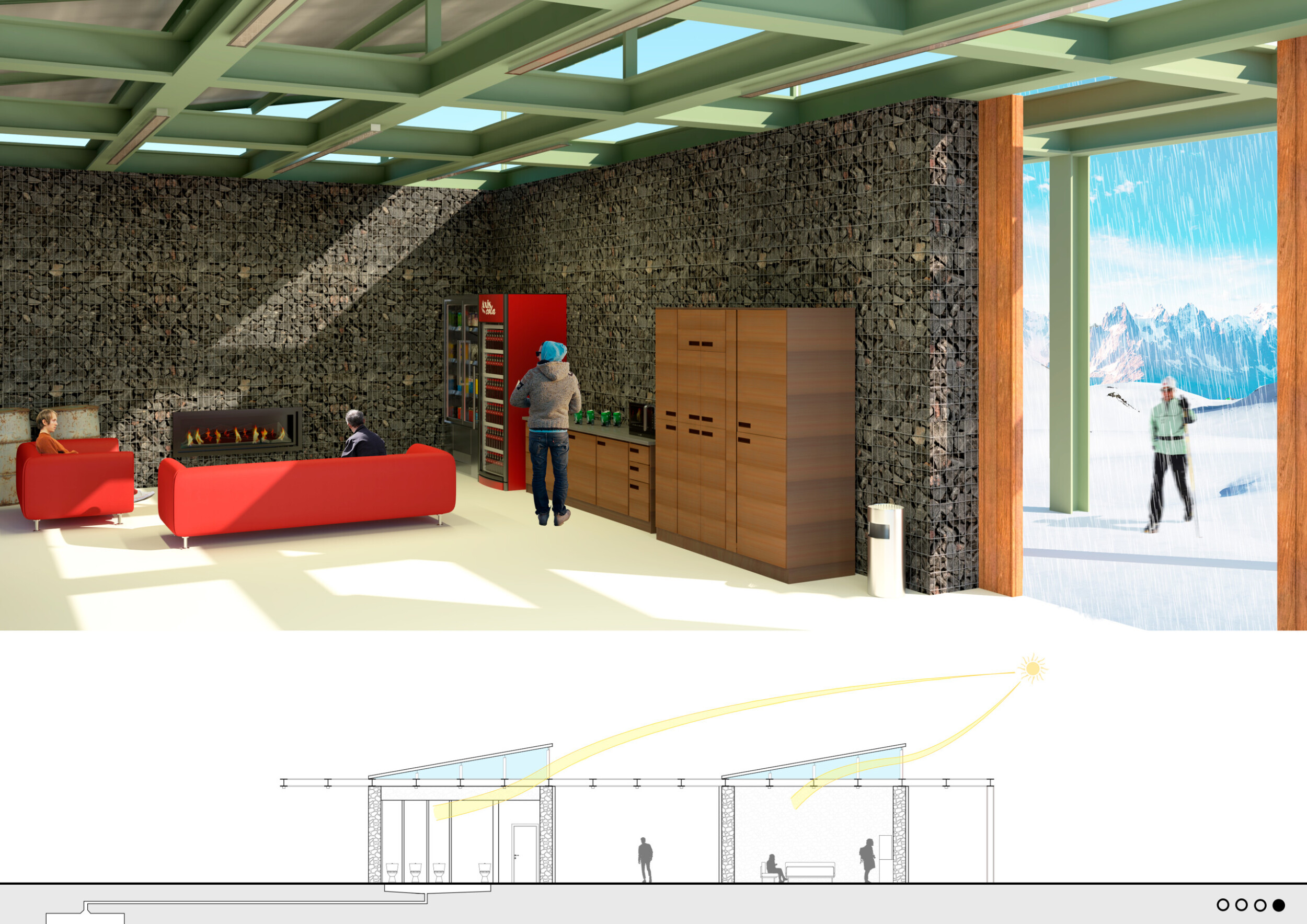 Volcano Proof Design Architecture project // Volcanic Stone Structure Integrated with Solar ...