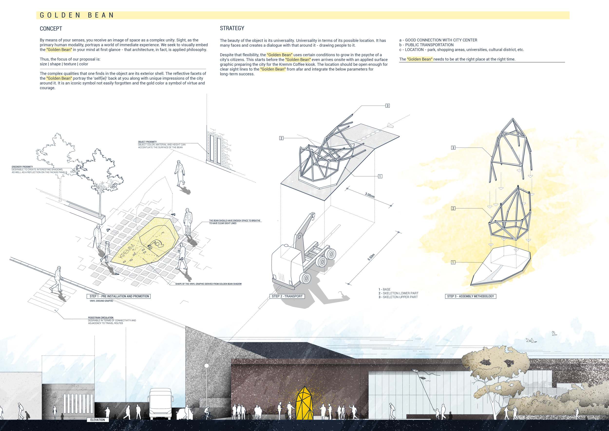 Architecture project // Golden Exterior and Steel Frame Unite for a ...