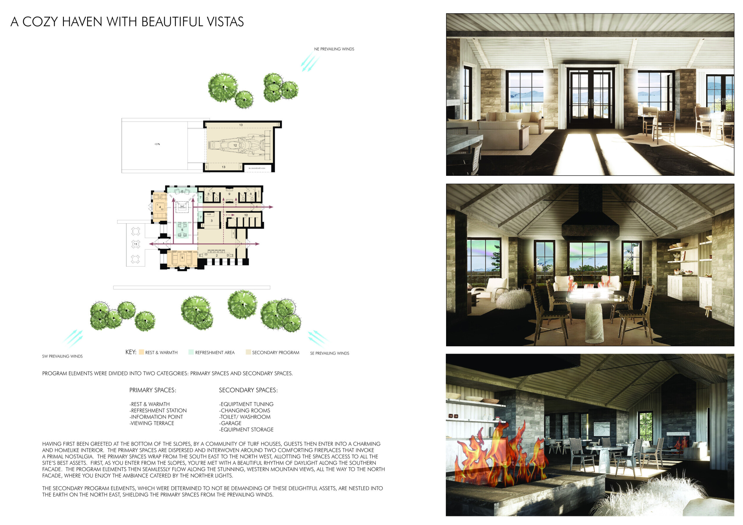 Architecture project // Basalt Stone Facade and Green Roof Integration ...