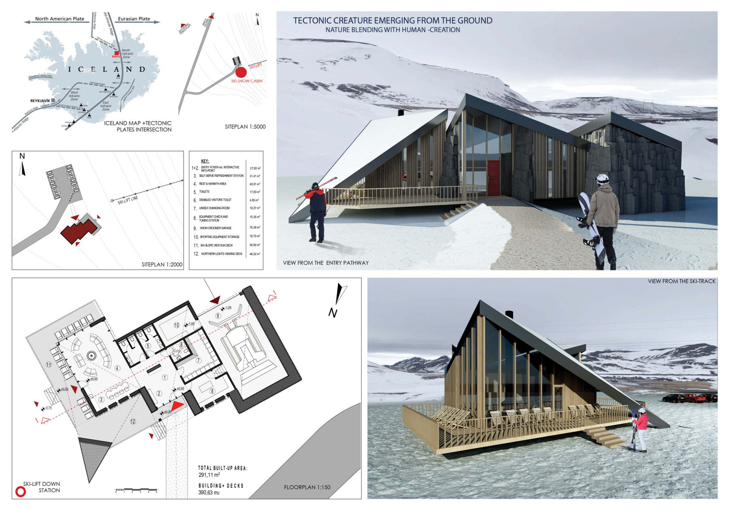 Project Using Basalt Architecture project // Basalt Form Defined by Angular Geometry in a ...