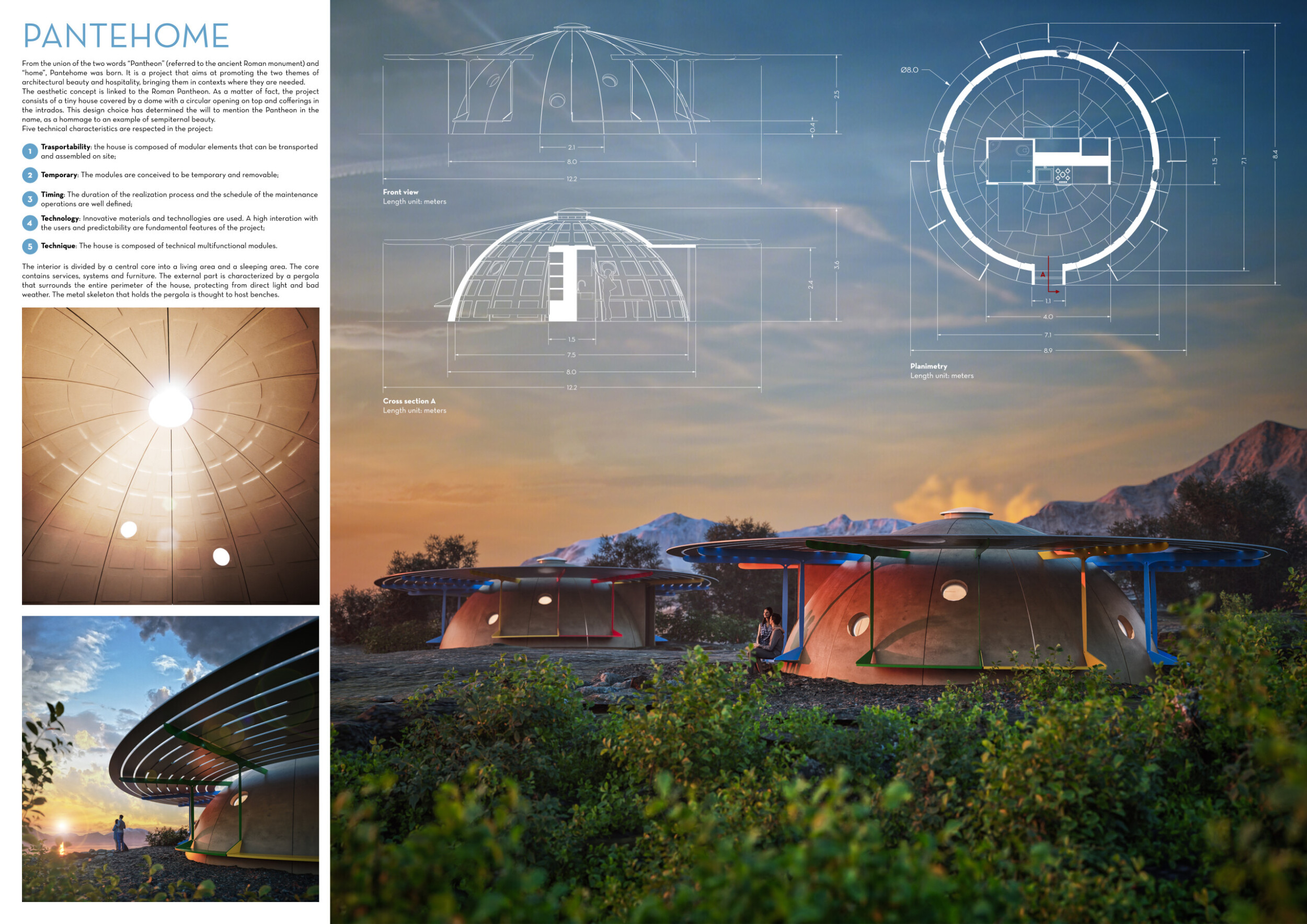 Architecture project // Sustainable Living Through Transportable Dome ...