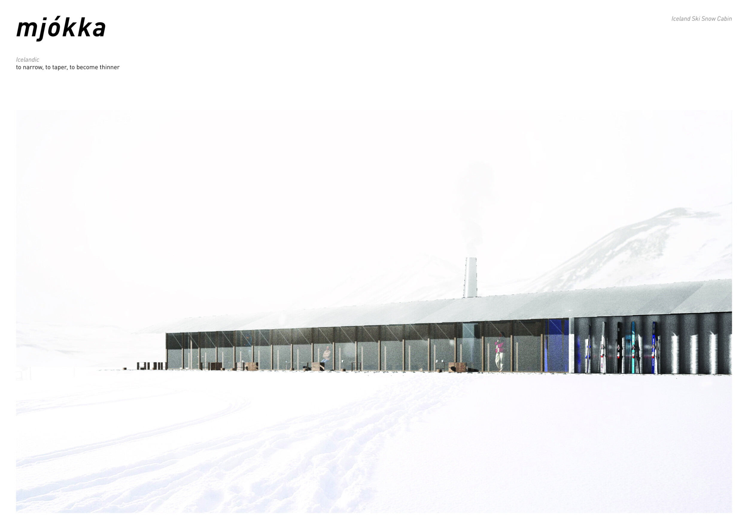 Architecture project // Tapered Ski Cabin Enhanced by Galvanized Steel ...