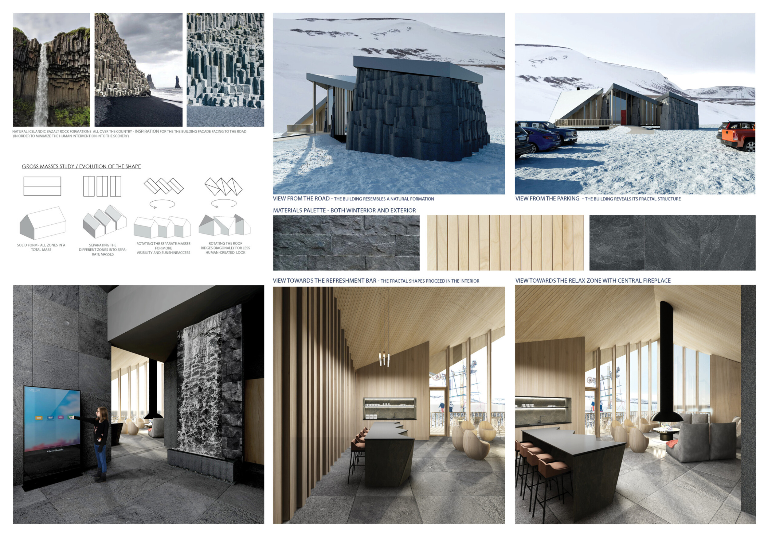 Project Using Basalt Architecture project // Basalt Form Defined by Angular Geometry in a ...