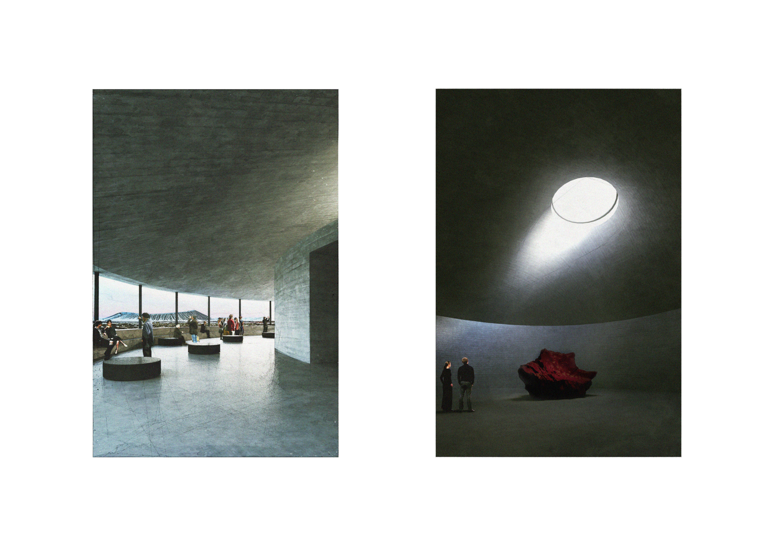 Architecture project // Volcanic Inspired Overlook with Natural Light ...