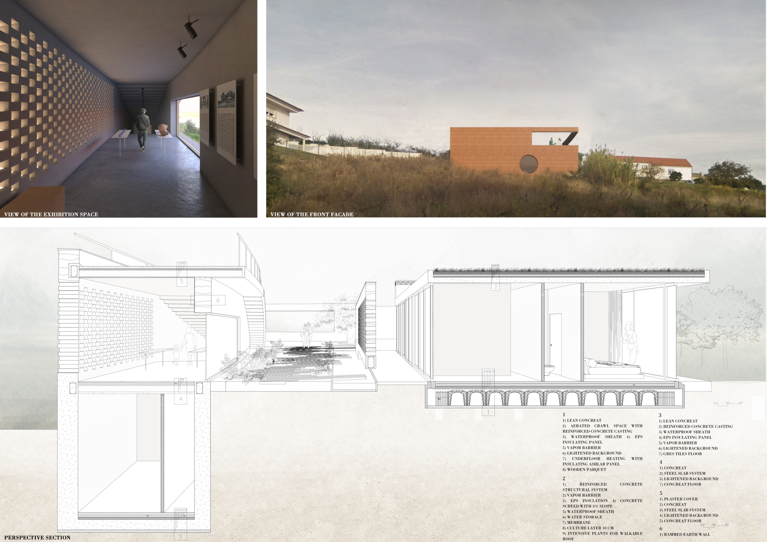 Architecture project // Rammed Earth Structure Surrounded by Olive ...