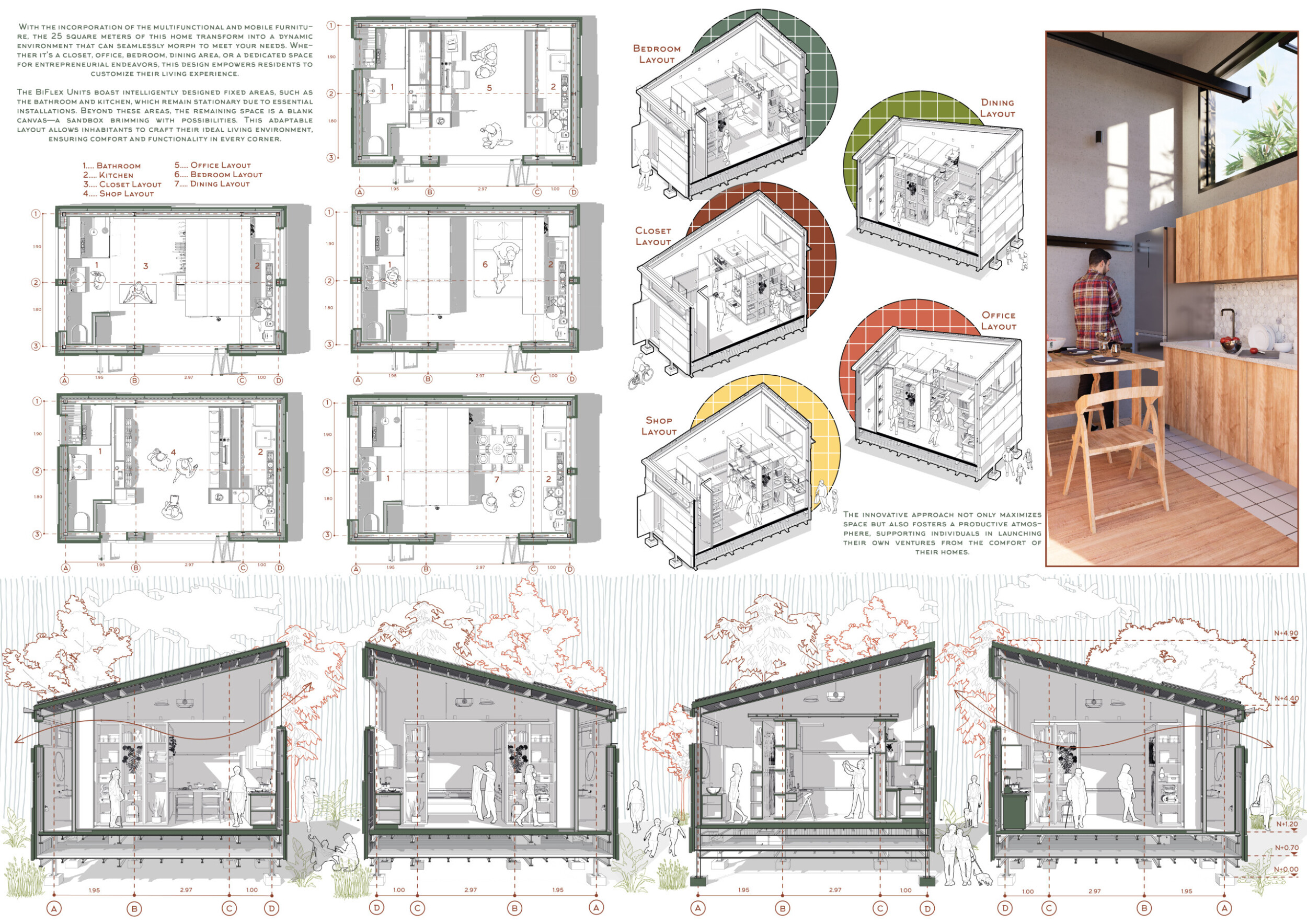 Architecture project // Modular Living Spaces Featuring Eco-Friendly ...