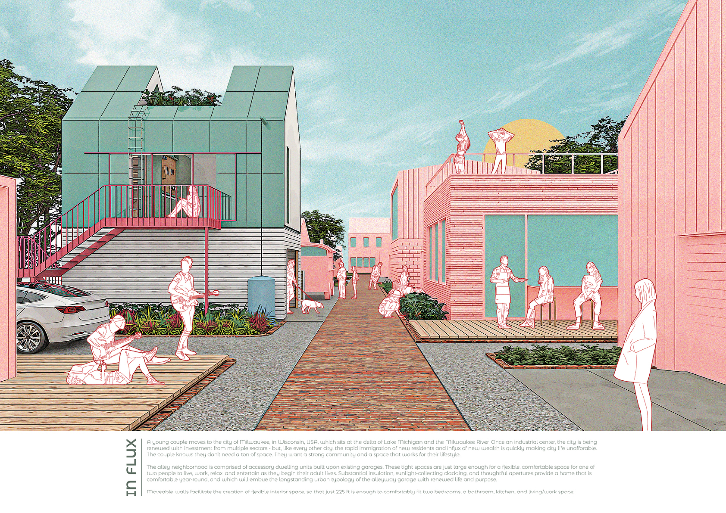 Architecture project // Solar-Panel-Faced Units Featuring Elevated ...