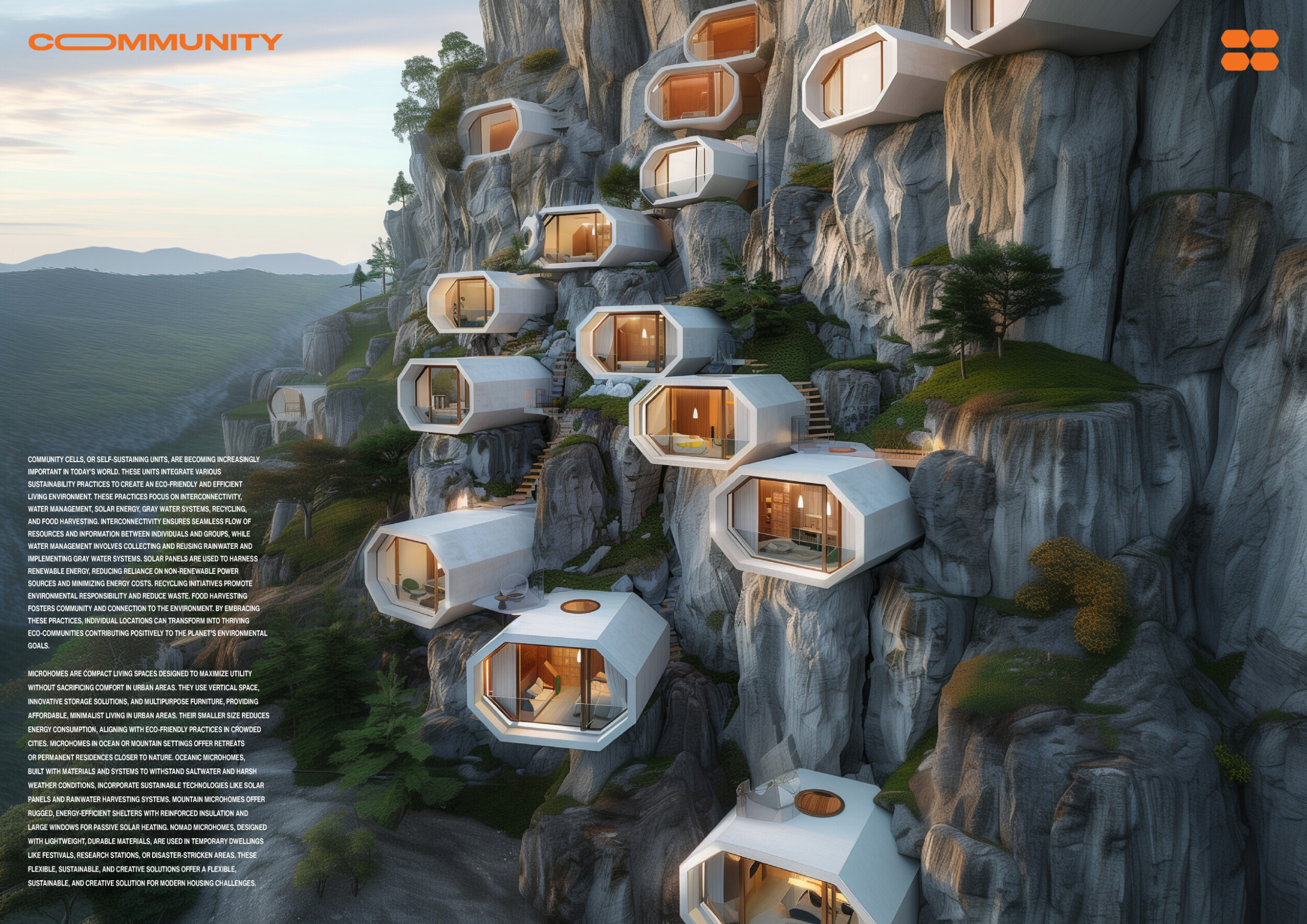 Architecture project // Hexagonal Living Units Constructed with High ...