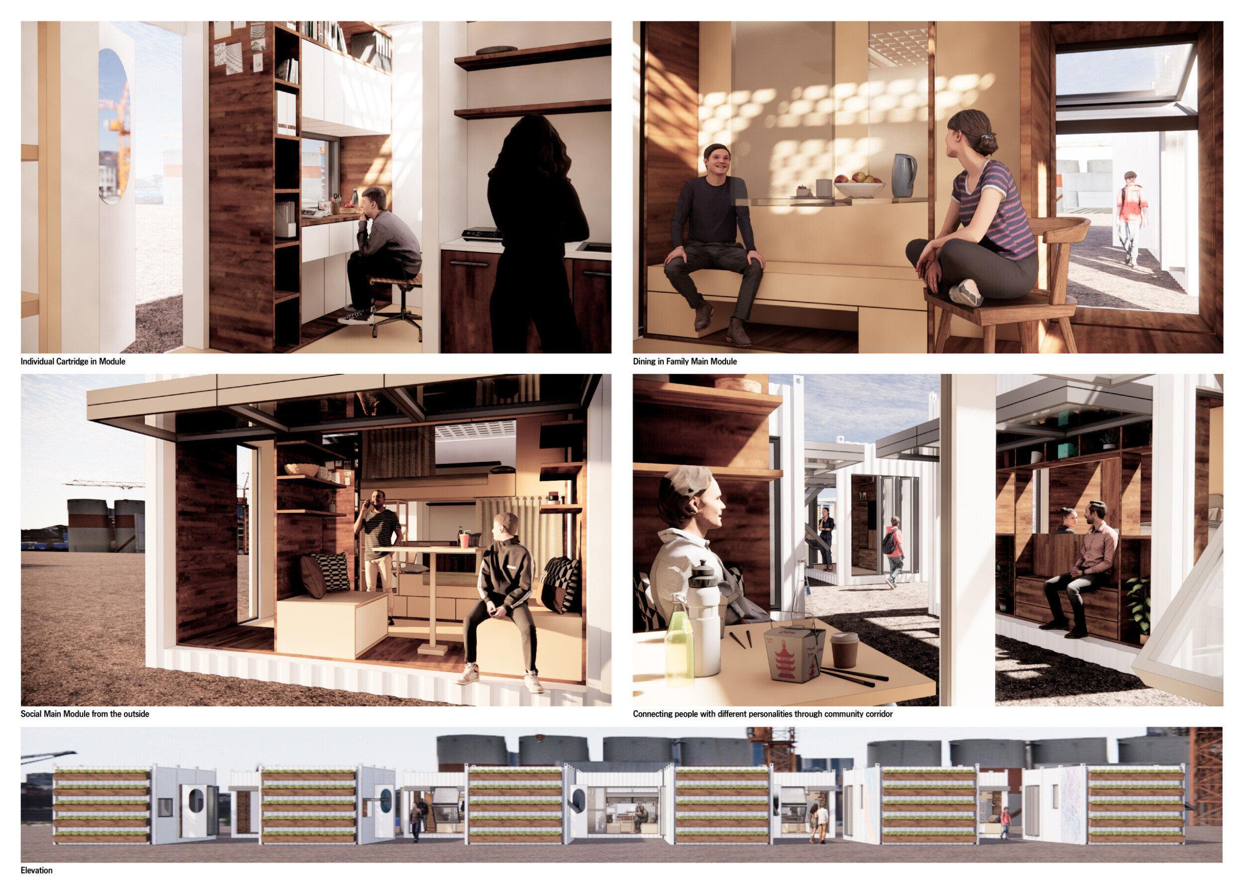 Architecture project // Modular Living Units with Steel Frames and ...