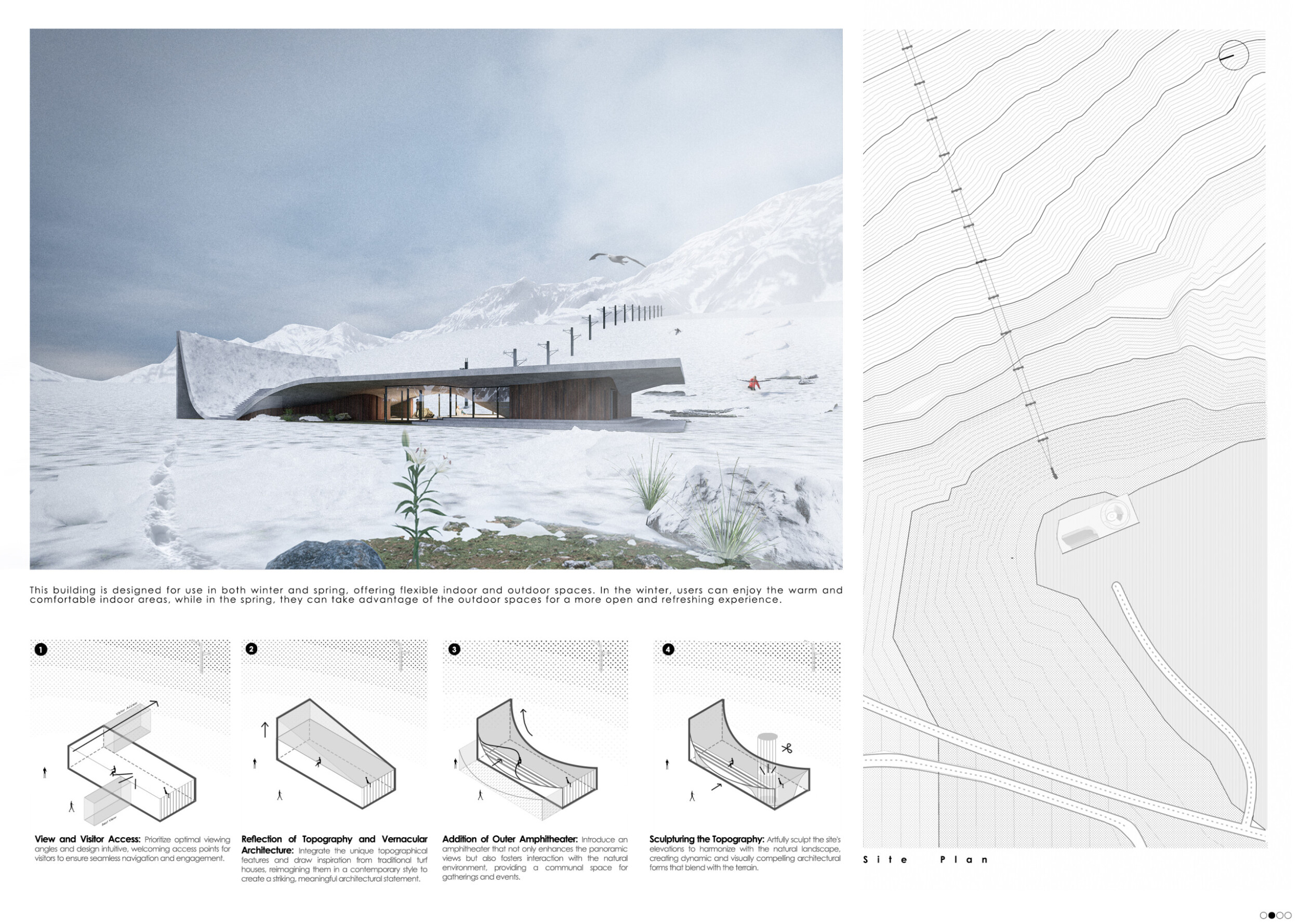 Architecture project // Sculpted Earth-Integrated Design Featuring ...