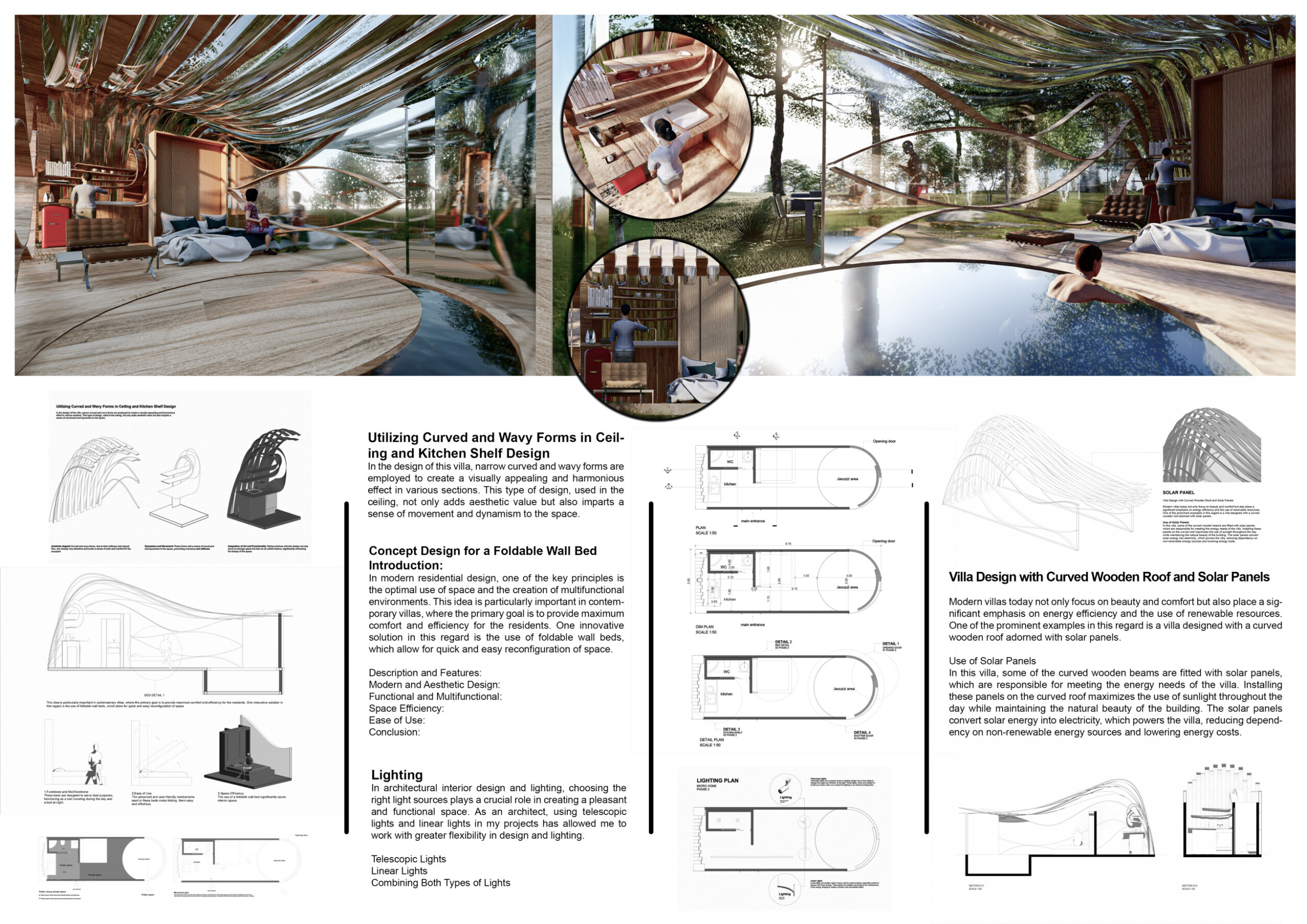 Architecture project // Curvilinear Design Featuring Laminated Wood and ...