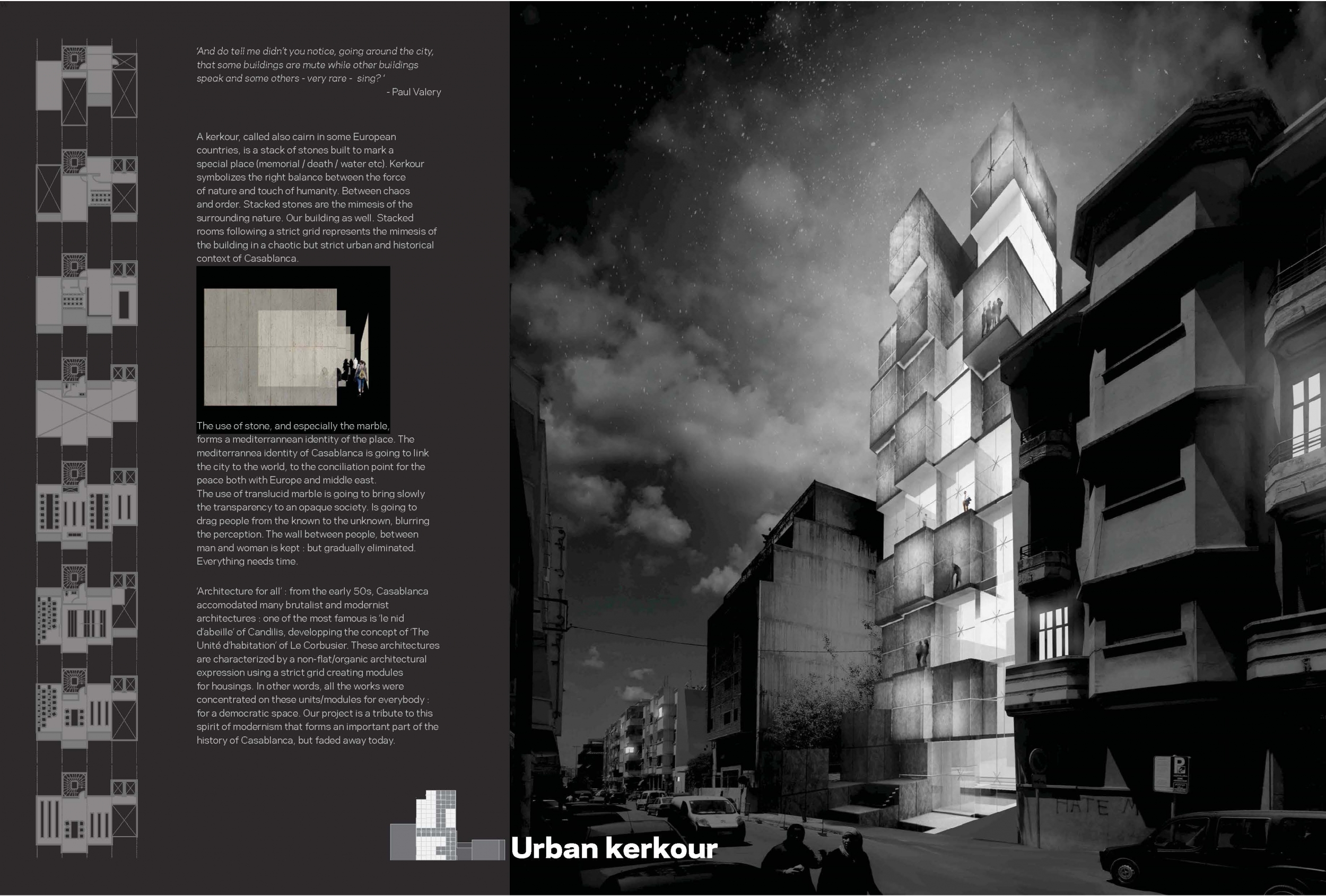 Architecture project // Translucent Marble Memorial Embracing ...