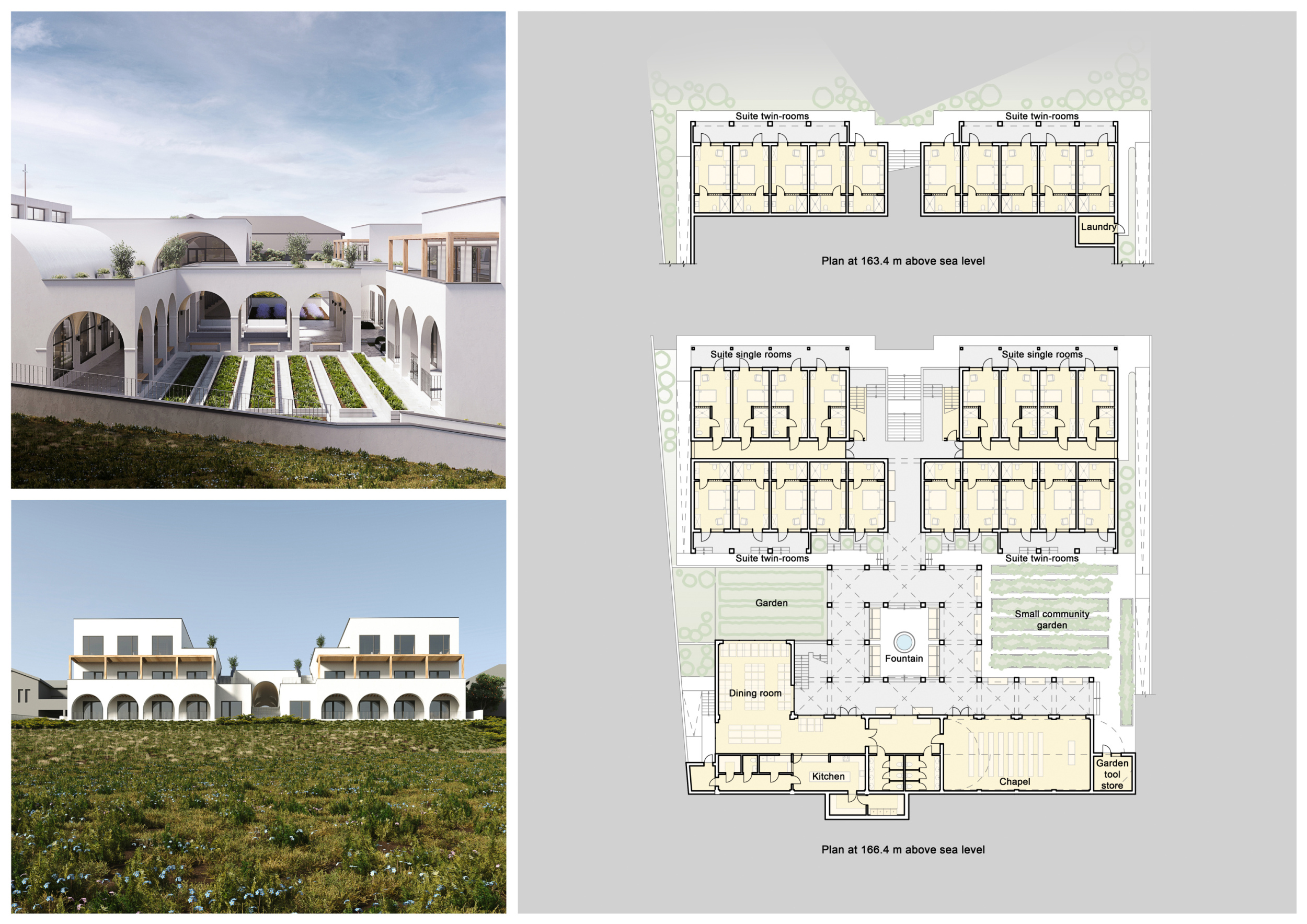 Architecture project // Therapeutic Gardens Framed by Local ...