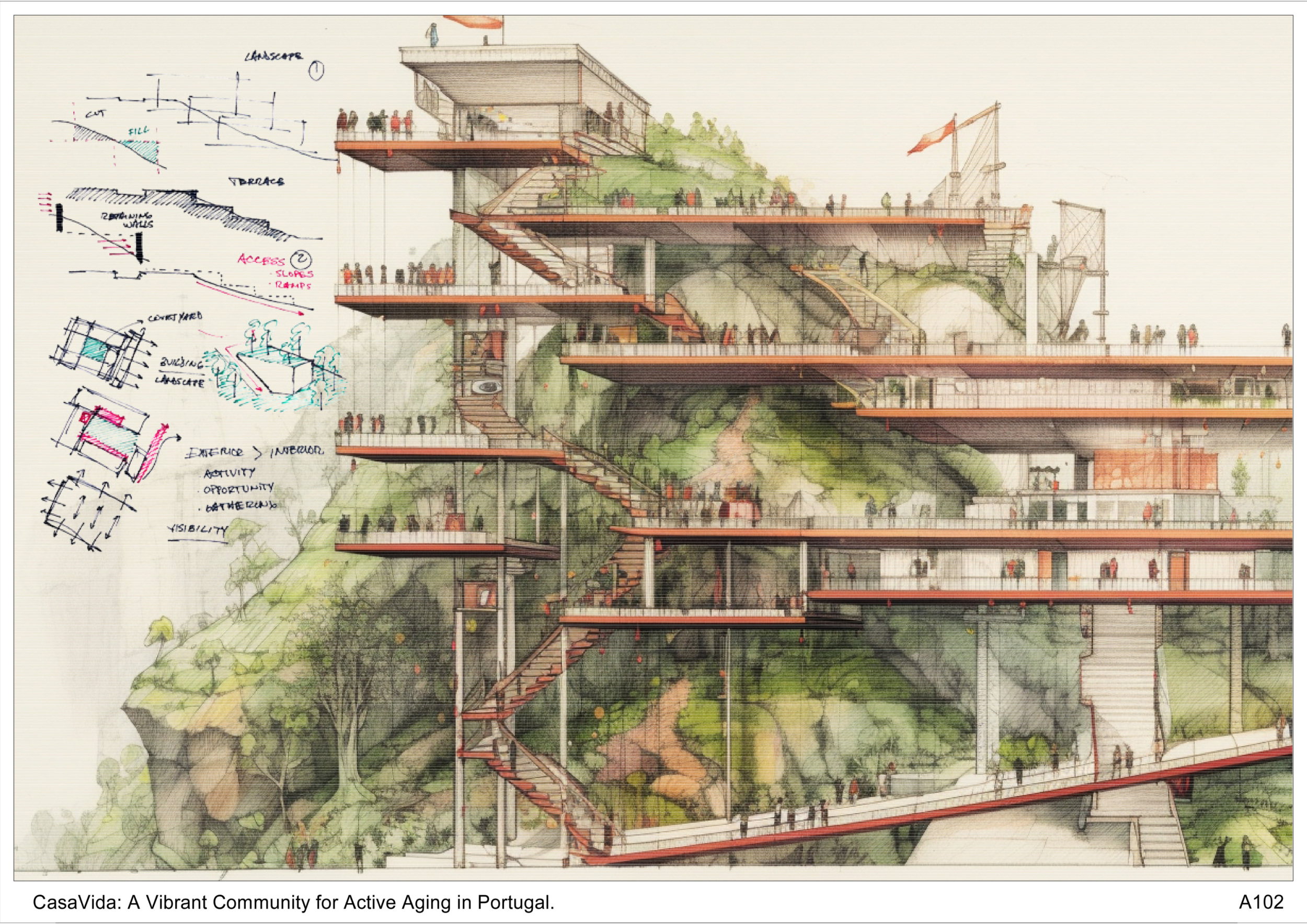Architecture project // Tiered Landscaping and Natural Stone Facades in ...