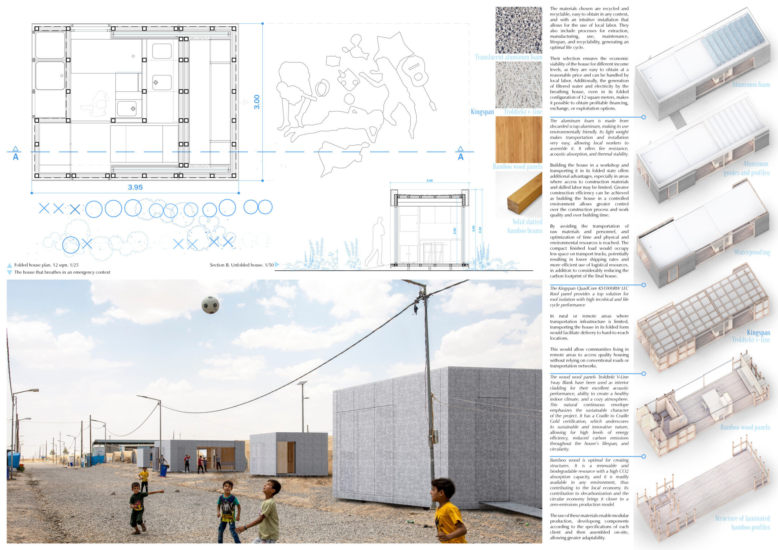 Architecture project // Translucent Aluminum Panels and Bamboo Beams ...