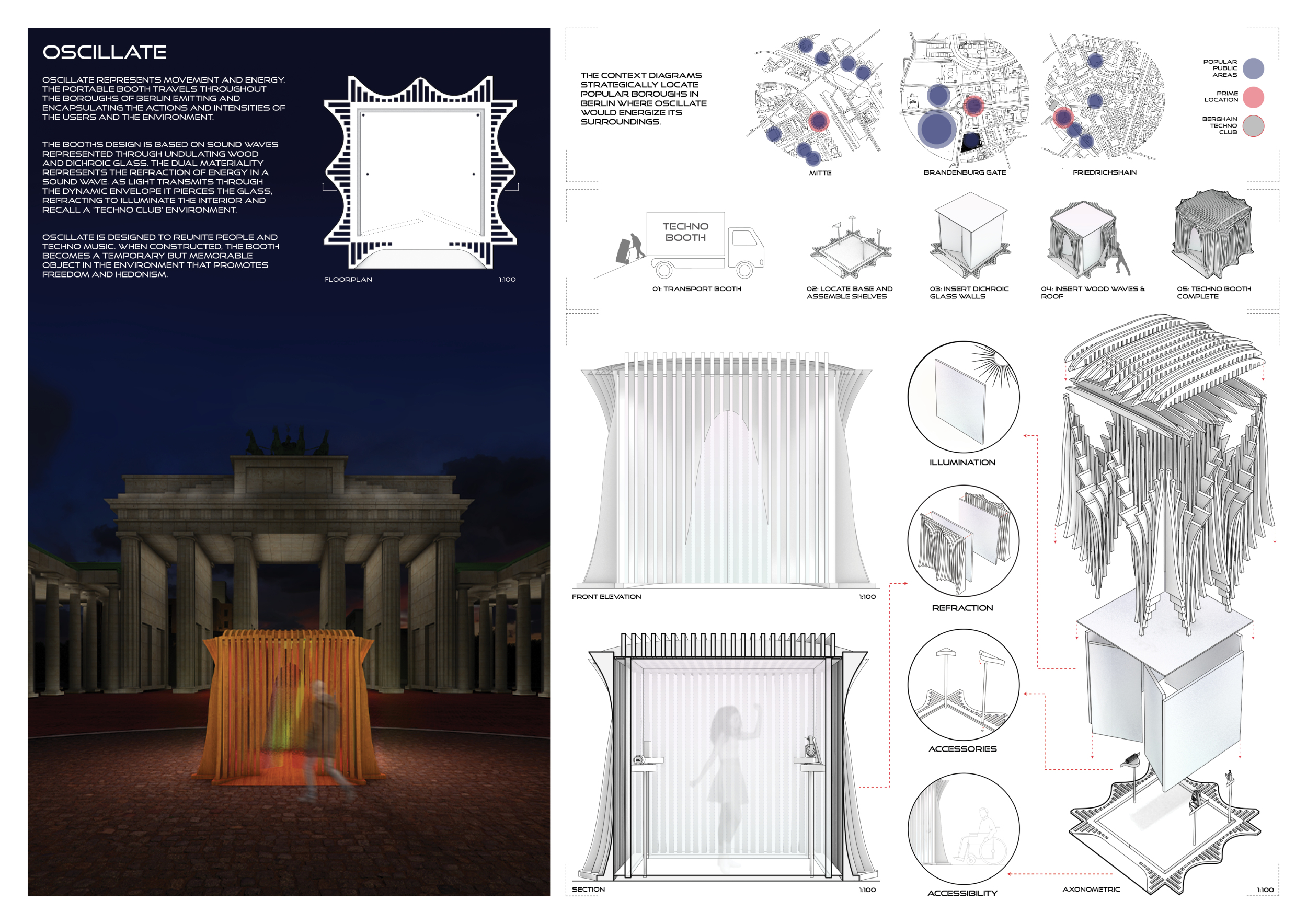 Architecture project // Dichroic Glass Booth Enhancing Urban ...