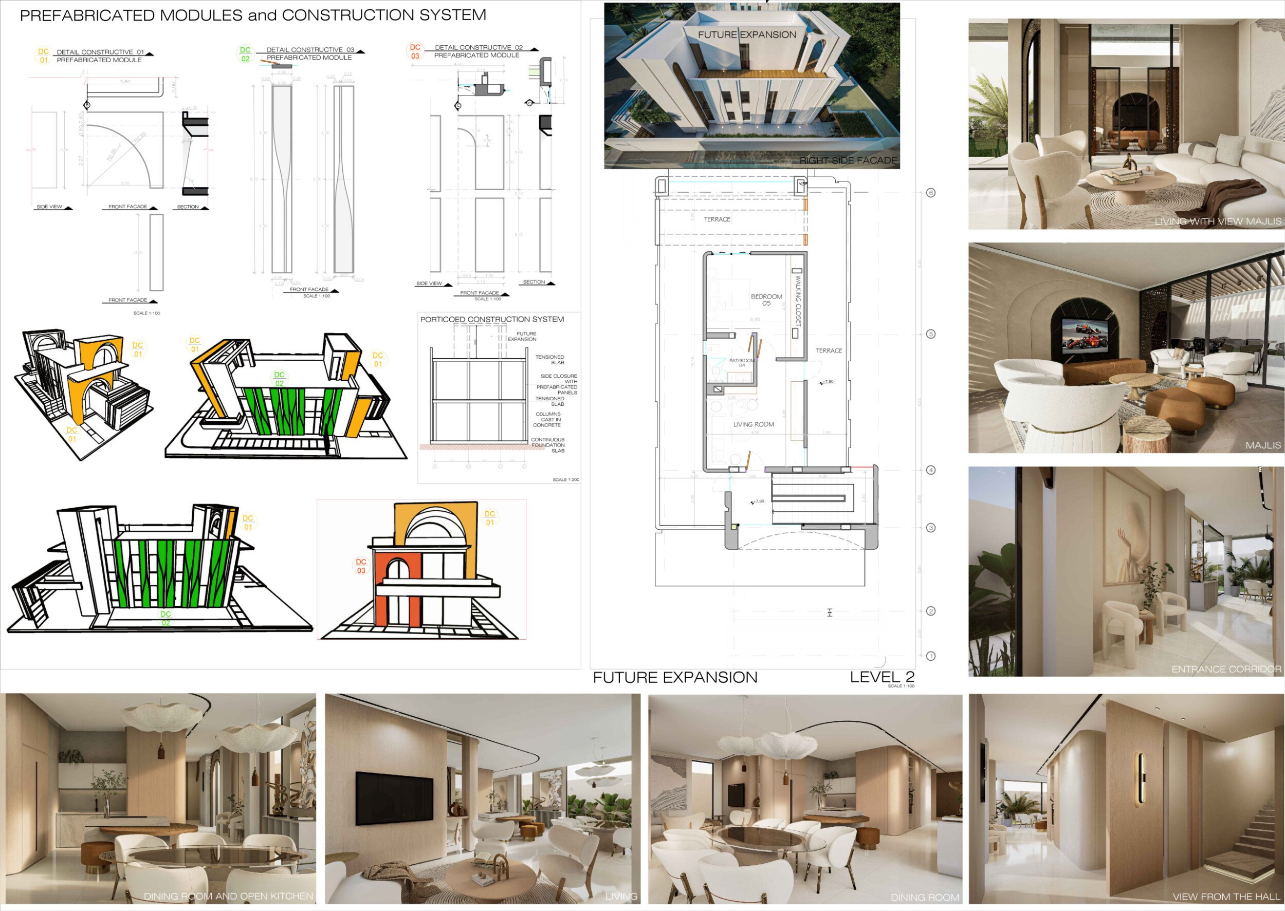 Architecture project // Porcelain Tile Elegance and Sustainable Design ...