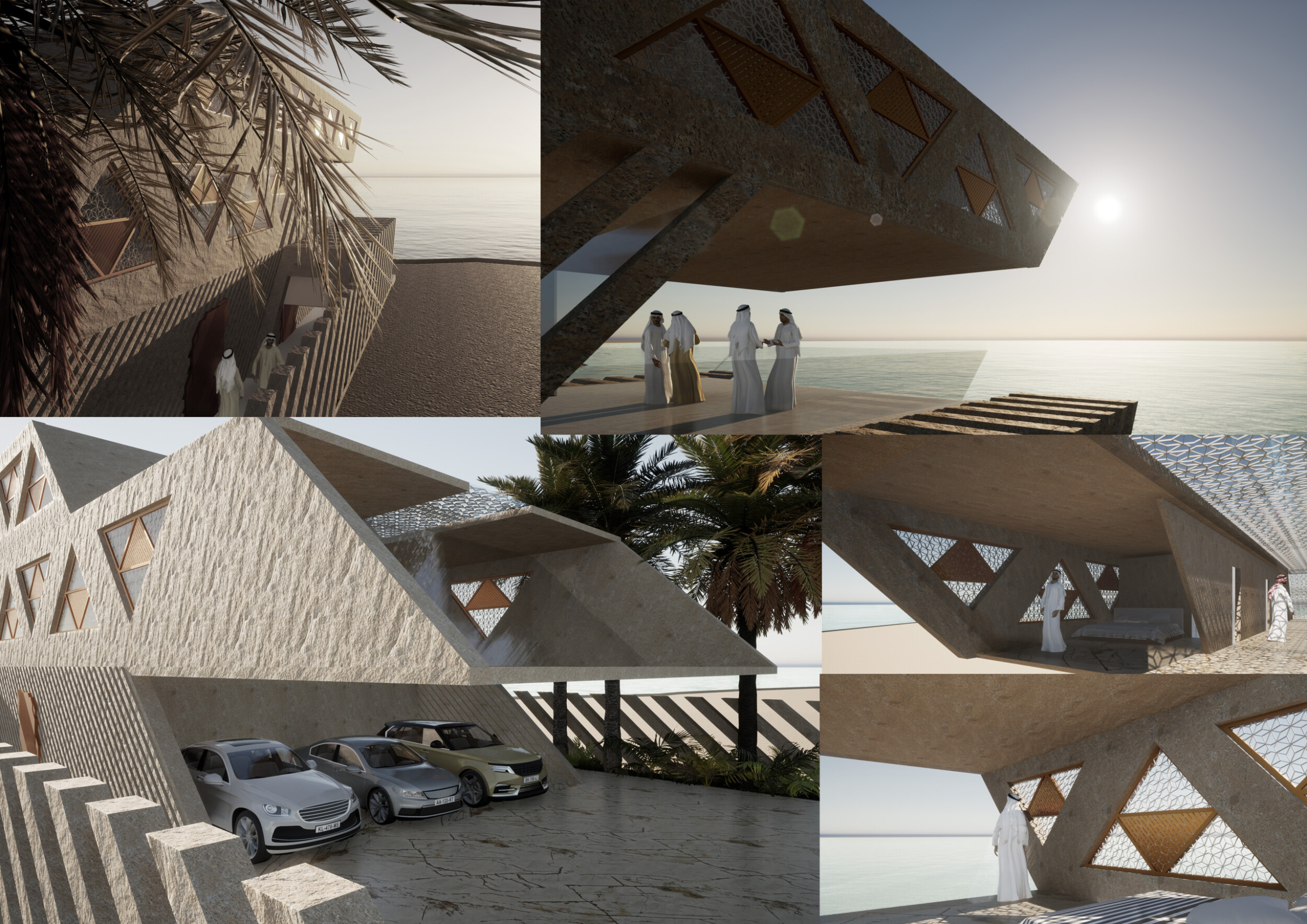 Architecture project // Geometric Patterns and Local Stone Merge in a ...
