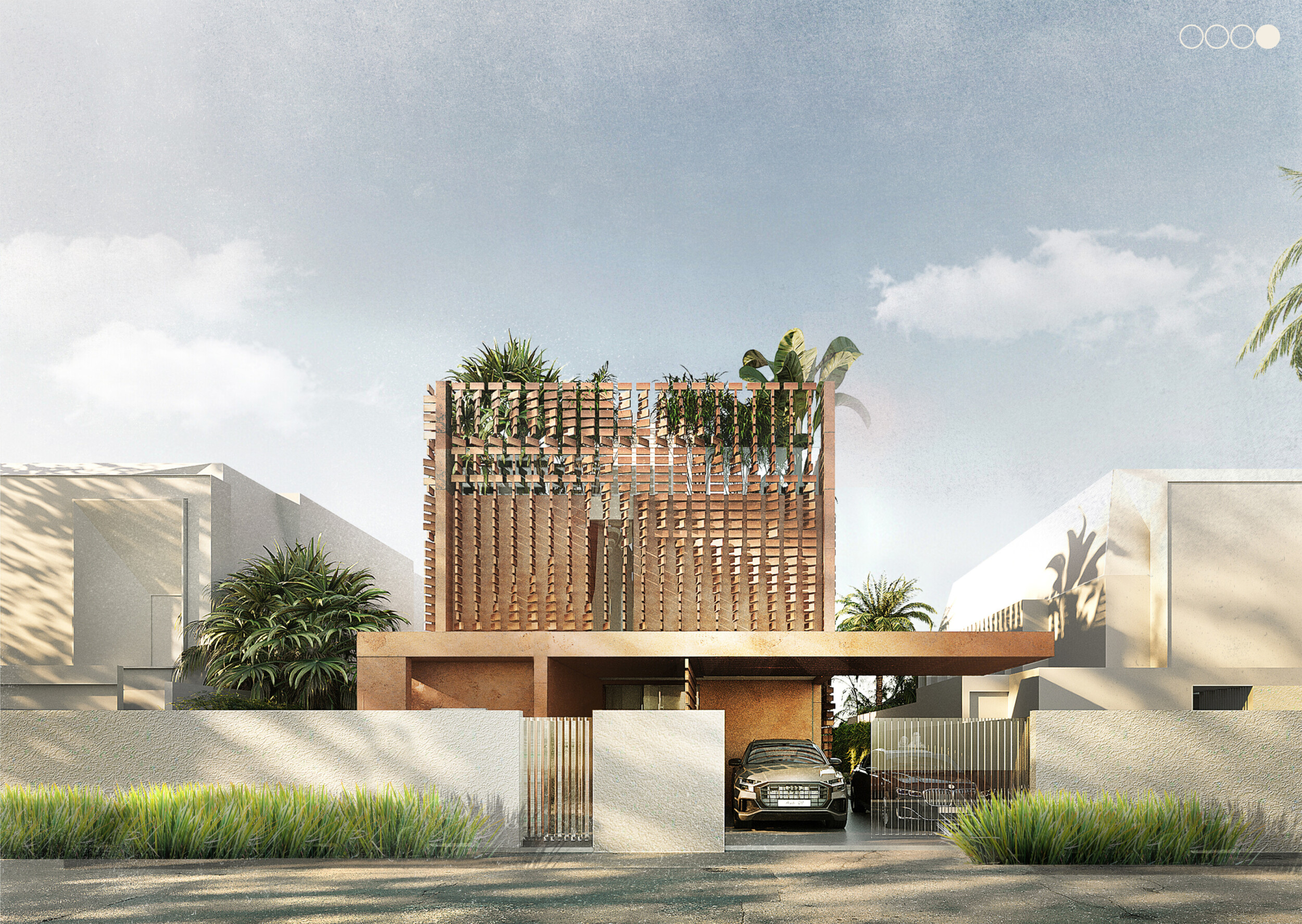 Architecture project // Charred Wooden Slats and Natural Ventilation in ...