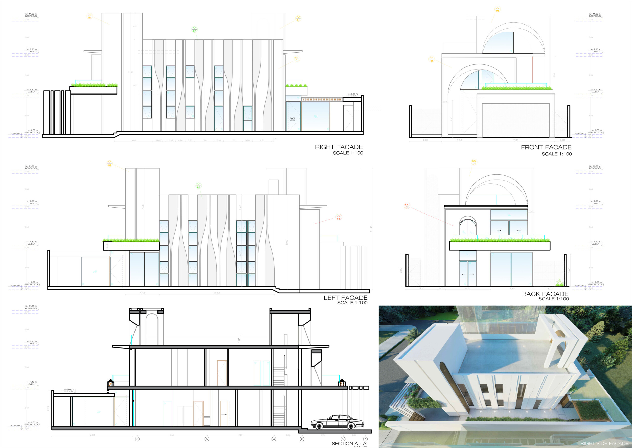 Architecture project // Porcelain Tile Elegance and Sustainable Design ...